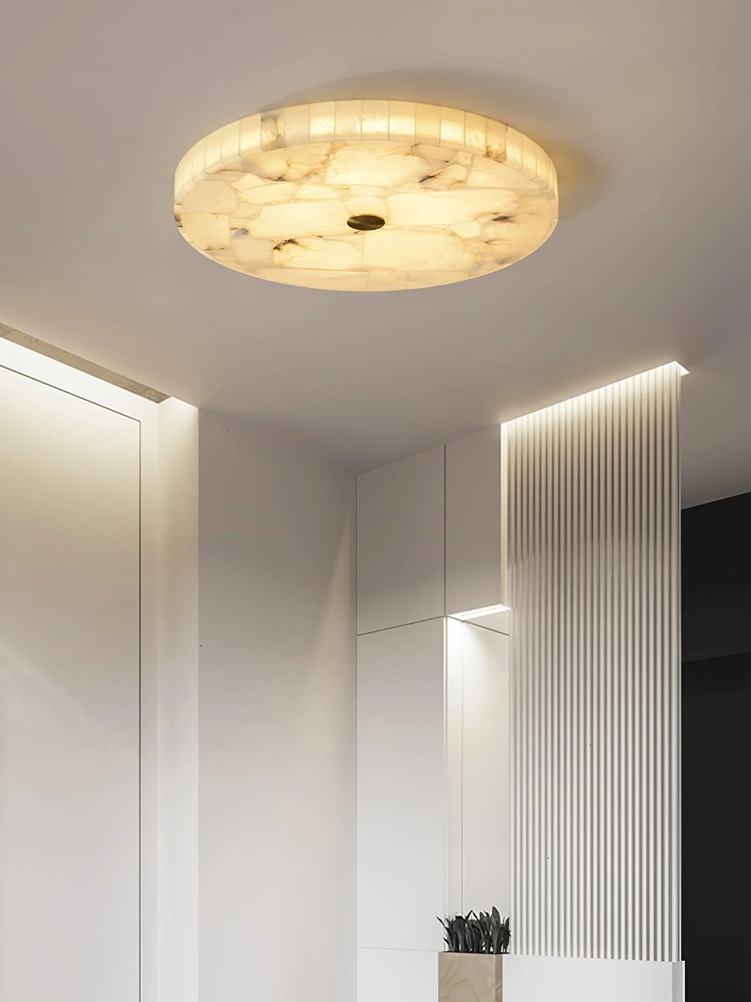 Round Alabaster Ceiling Lamp - Image 10