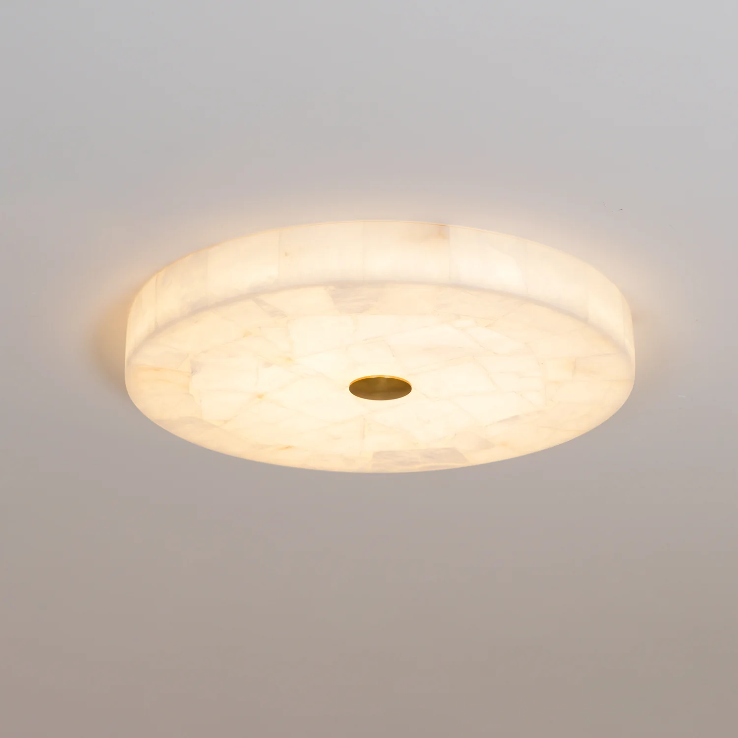 Round Alabaster Ceiling Lamp - Image 3