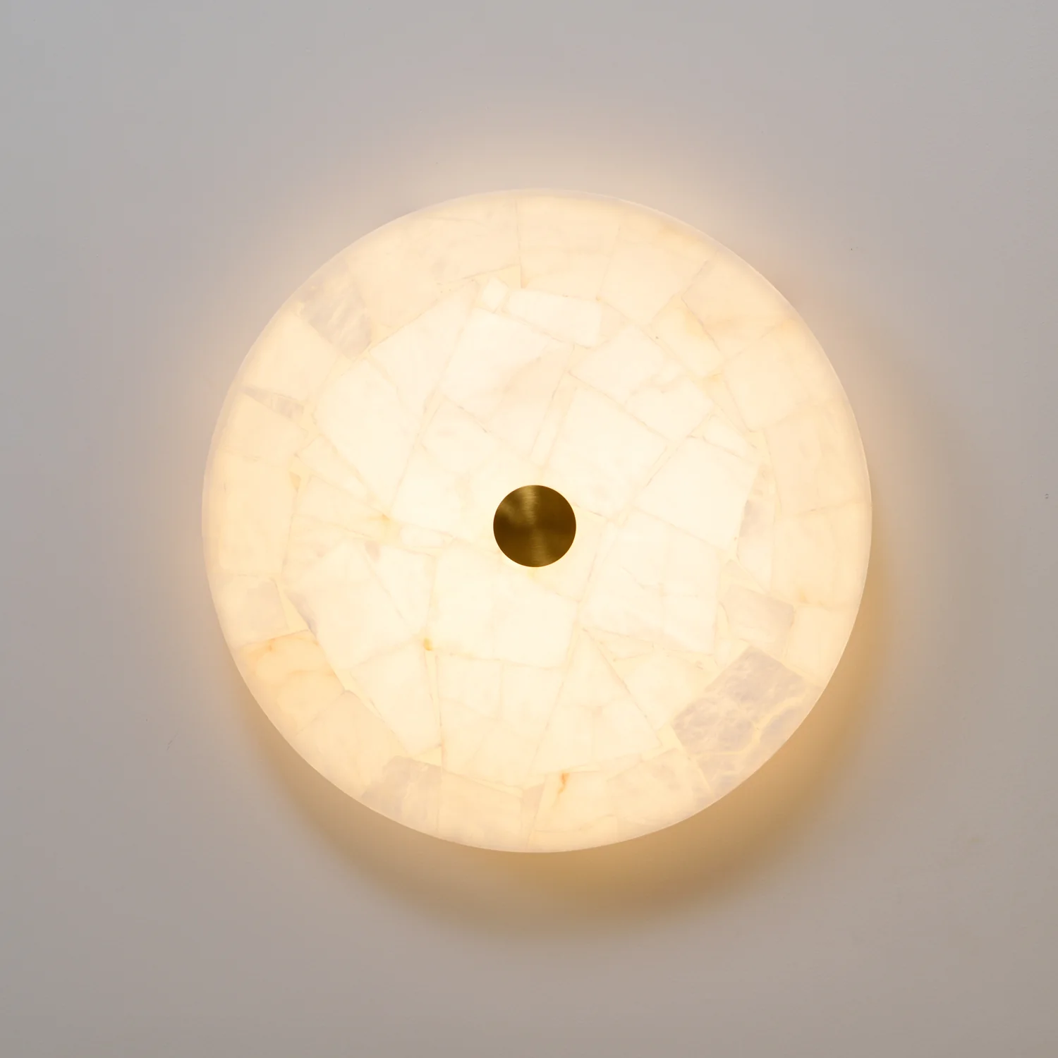 Round Alabaster Ceiling Lamp - Image 4