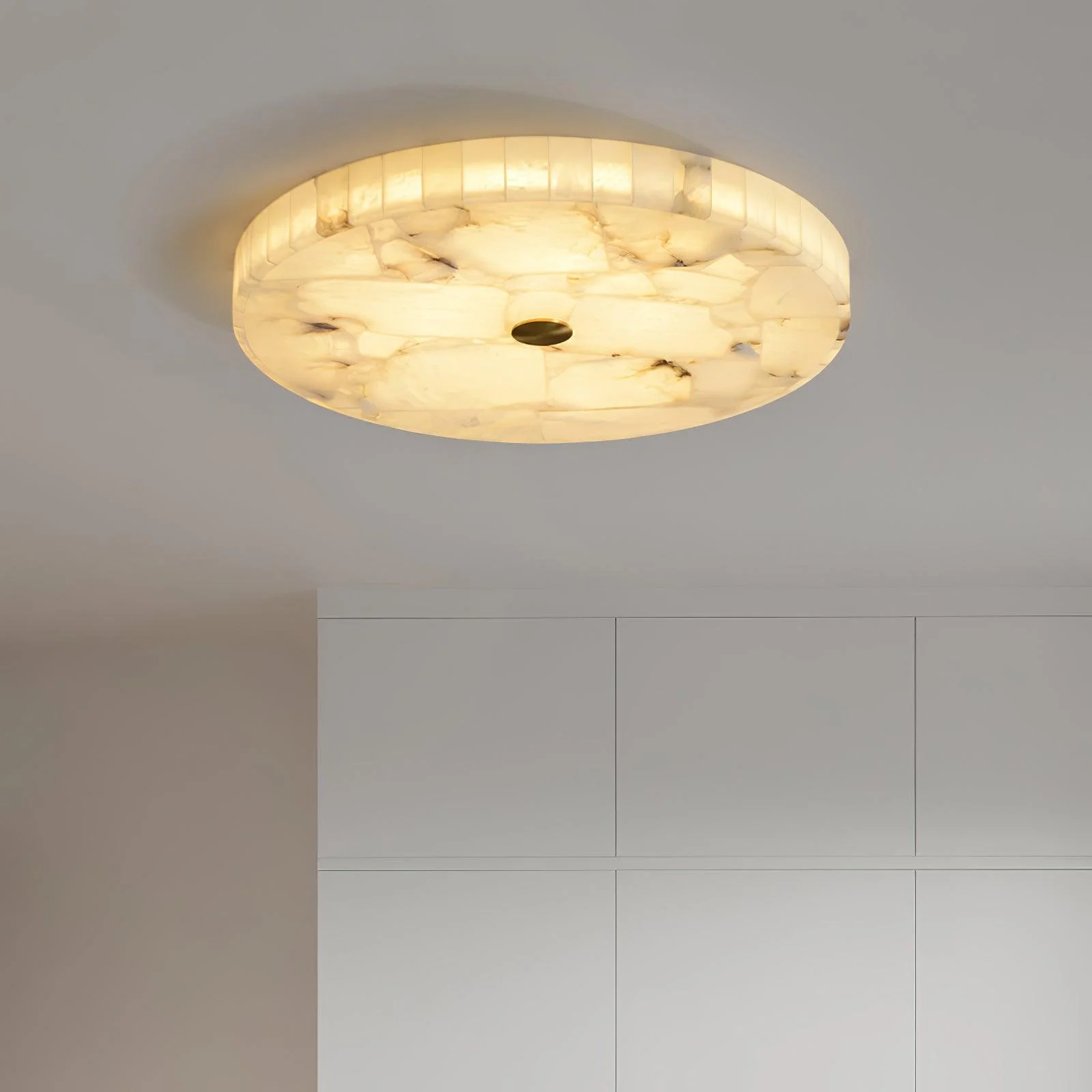 Round Alabaster Ceiling Lamp - Image 9