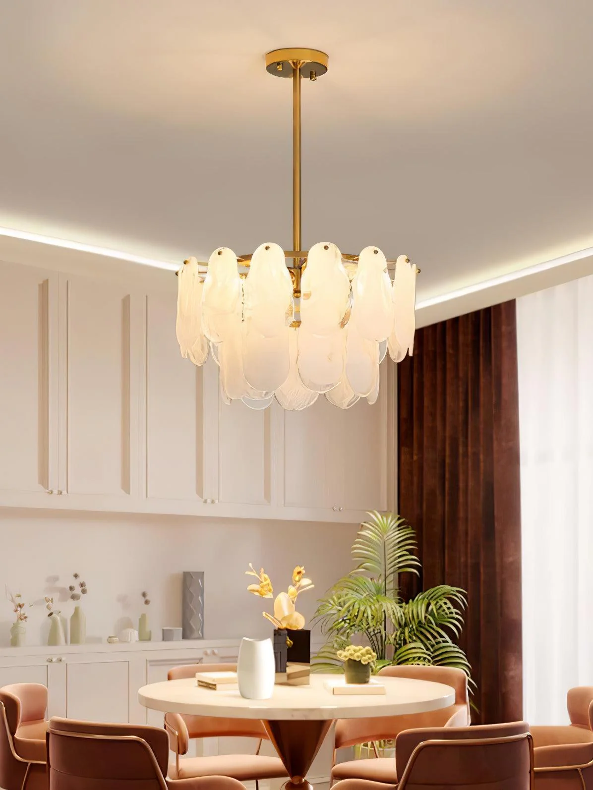 Round Cloud Glass Chandelier - Image 17
