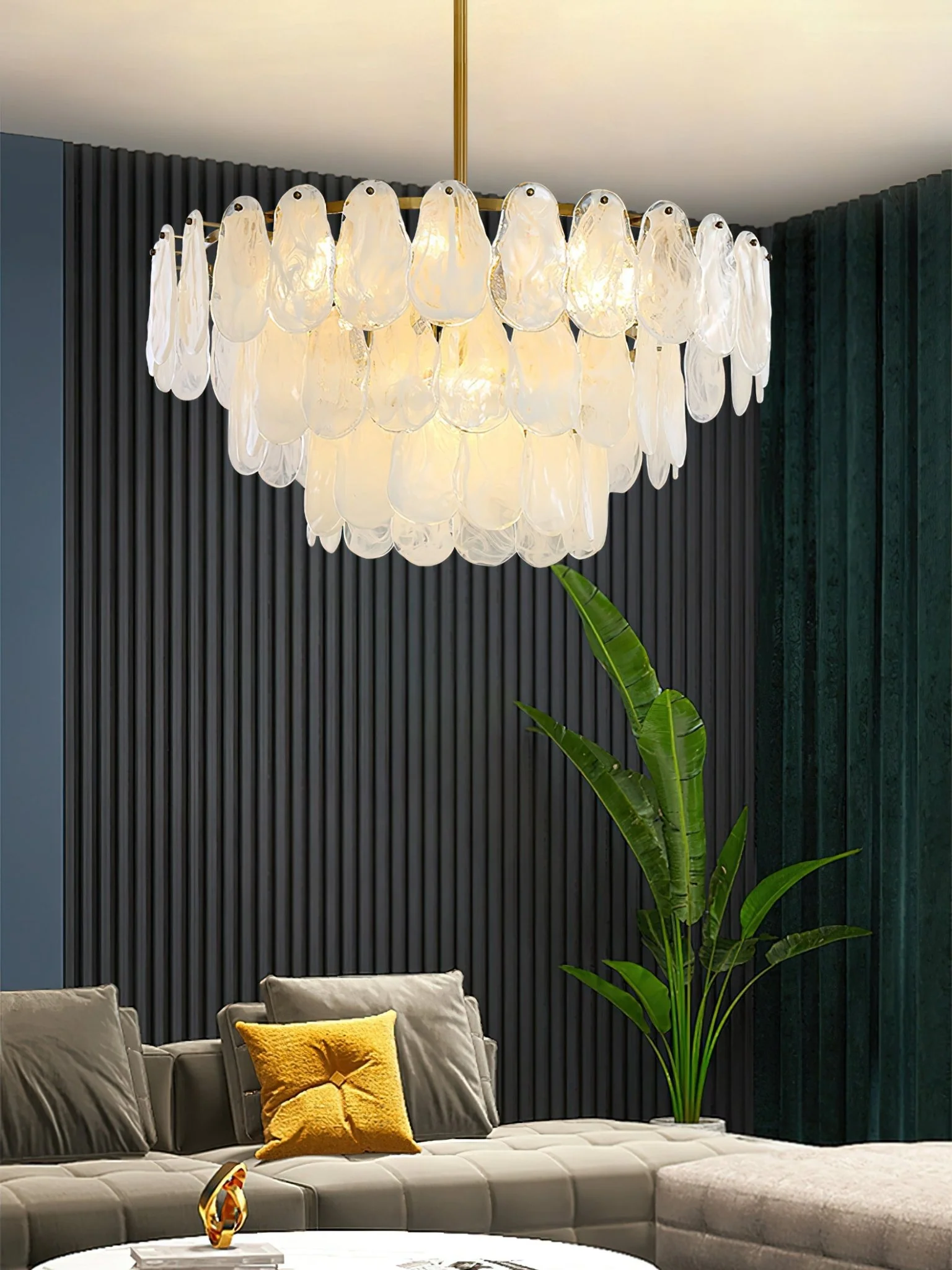 Round Cloud Glass Chandelier - Image 37