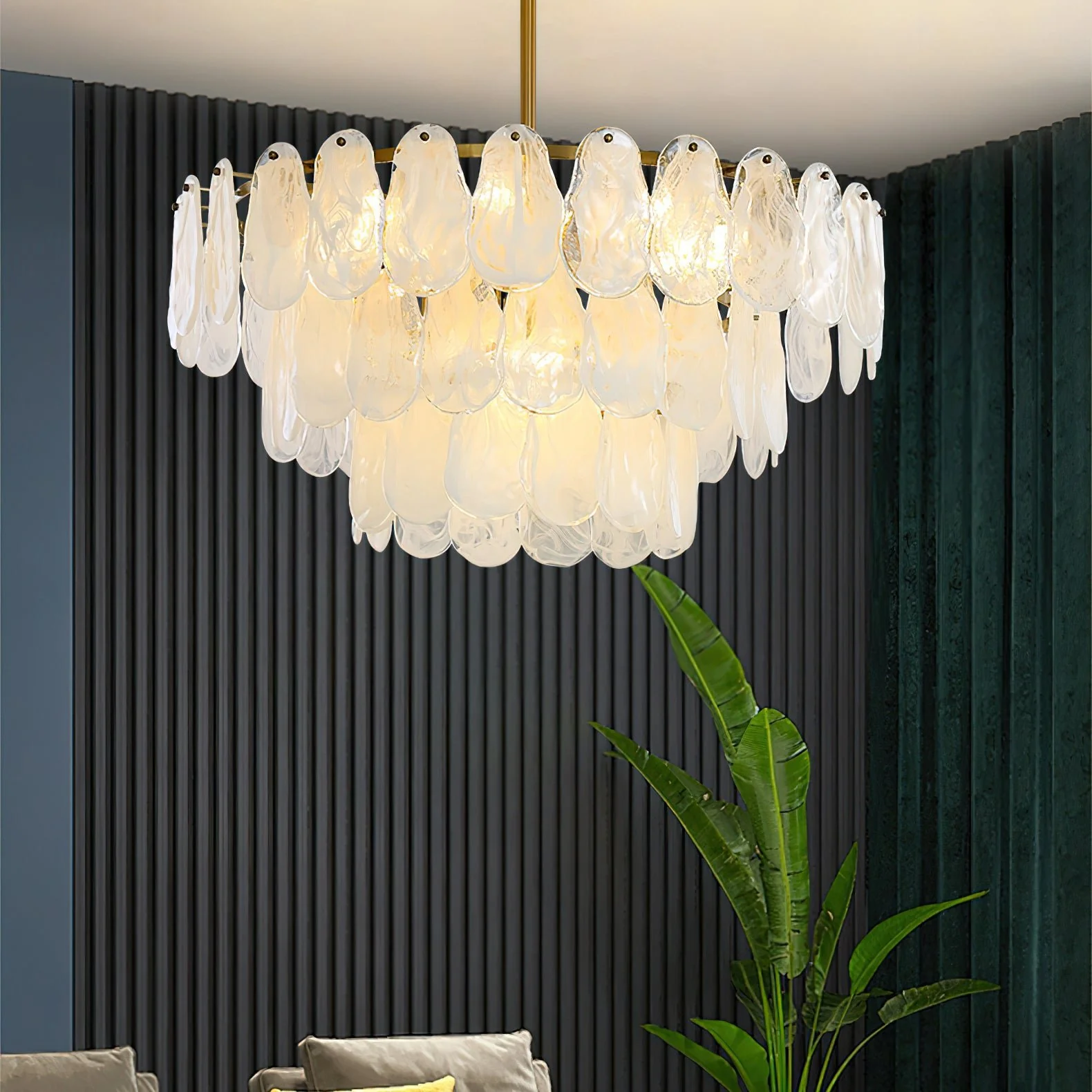 Round Cloud Glass Chandelier - Image 38