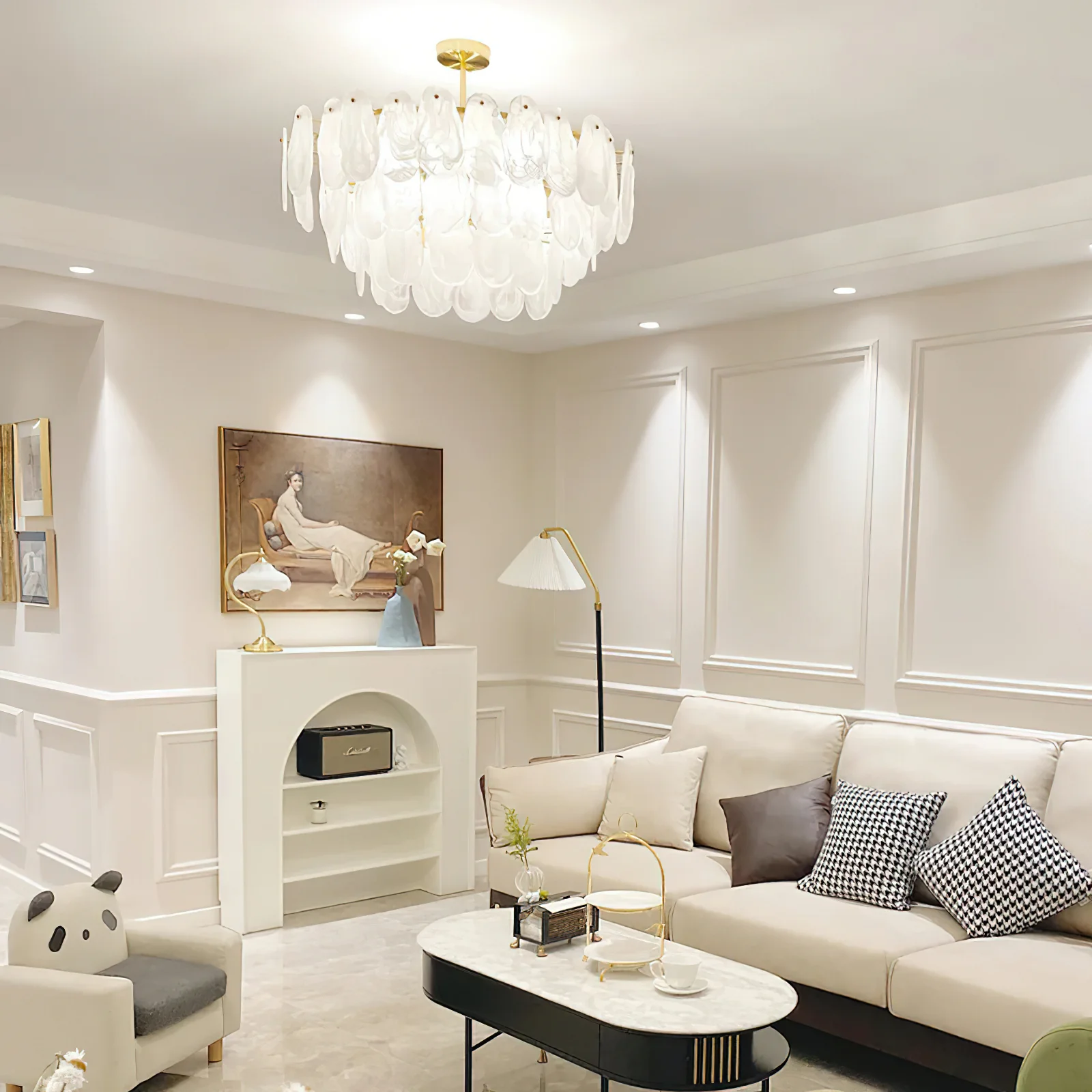 Round Cloud Glass Chandelier - Image 41