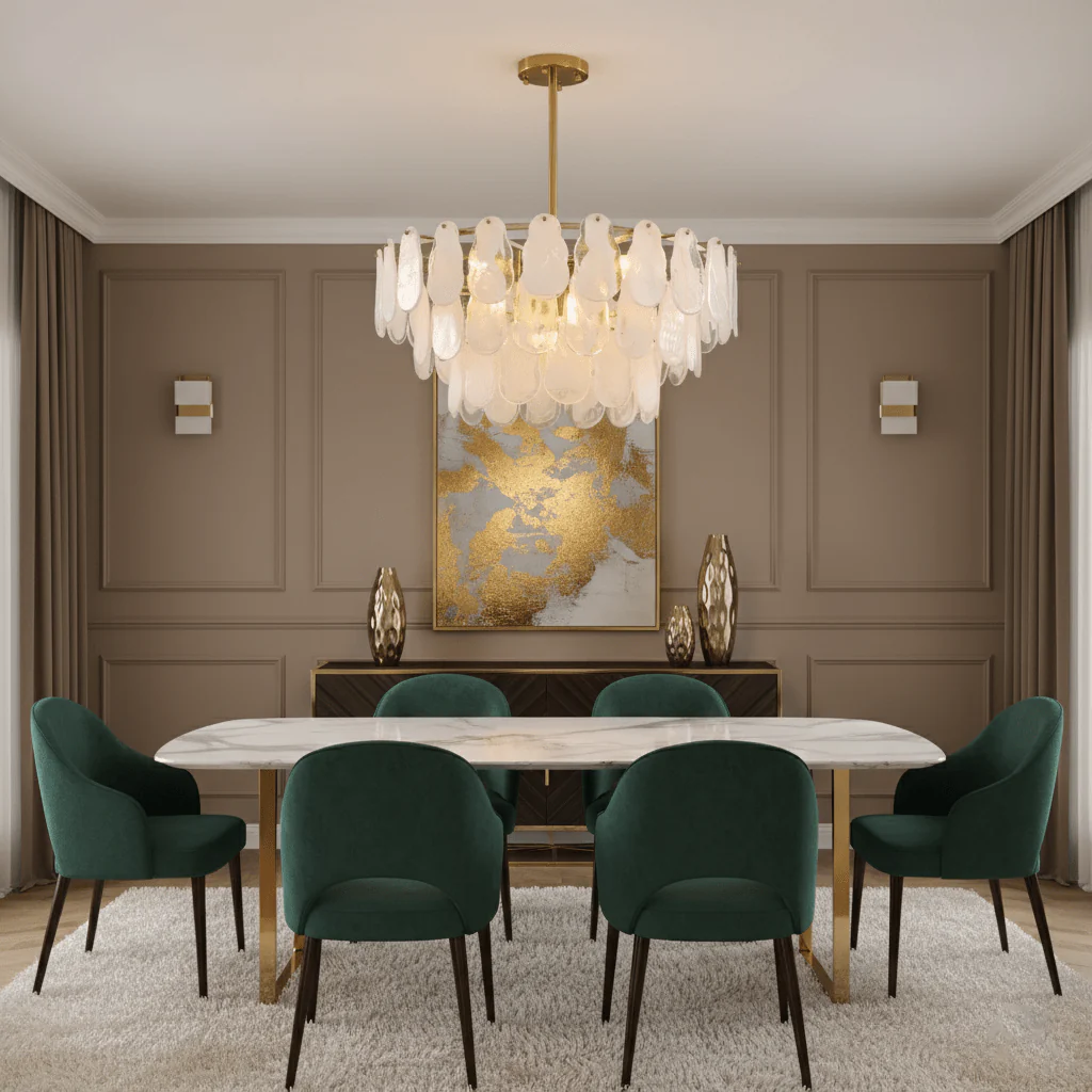 Round Cloud Glass Chandelier - Image 6