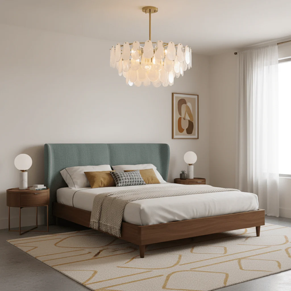 Round Cloud Glass Chandelier - Image 8