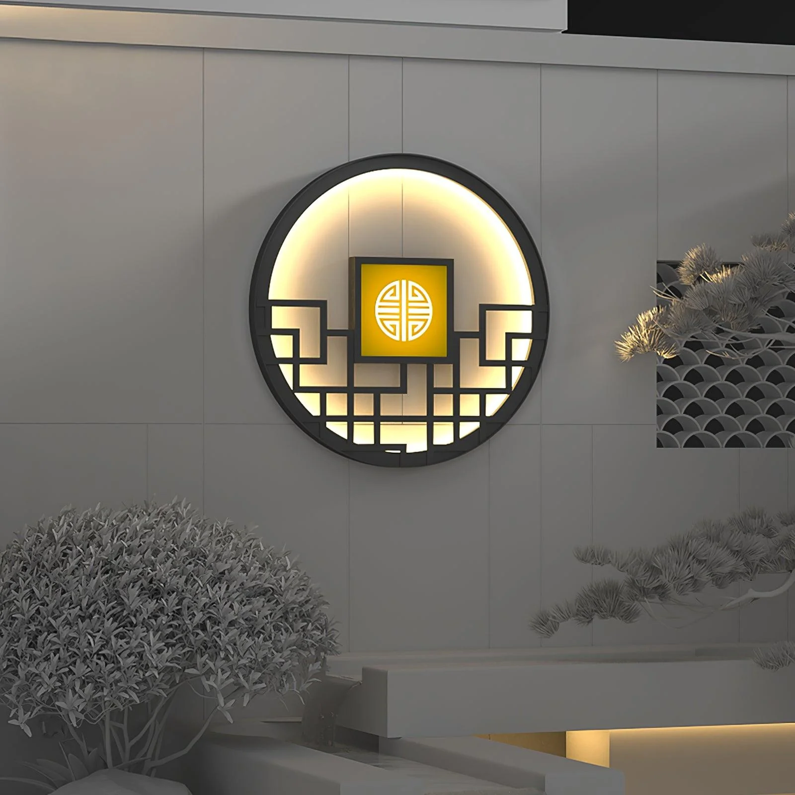 Round Outdoor Wall Light - Image 3