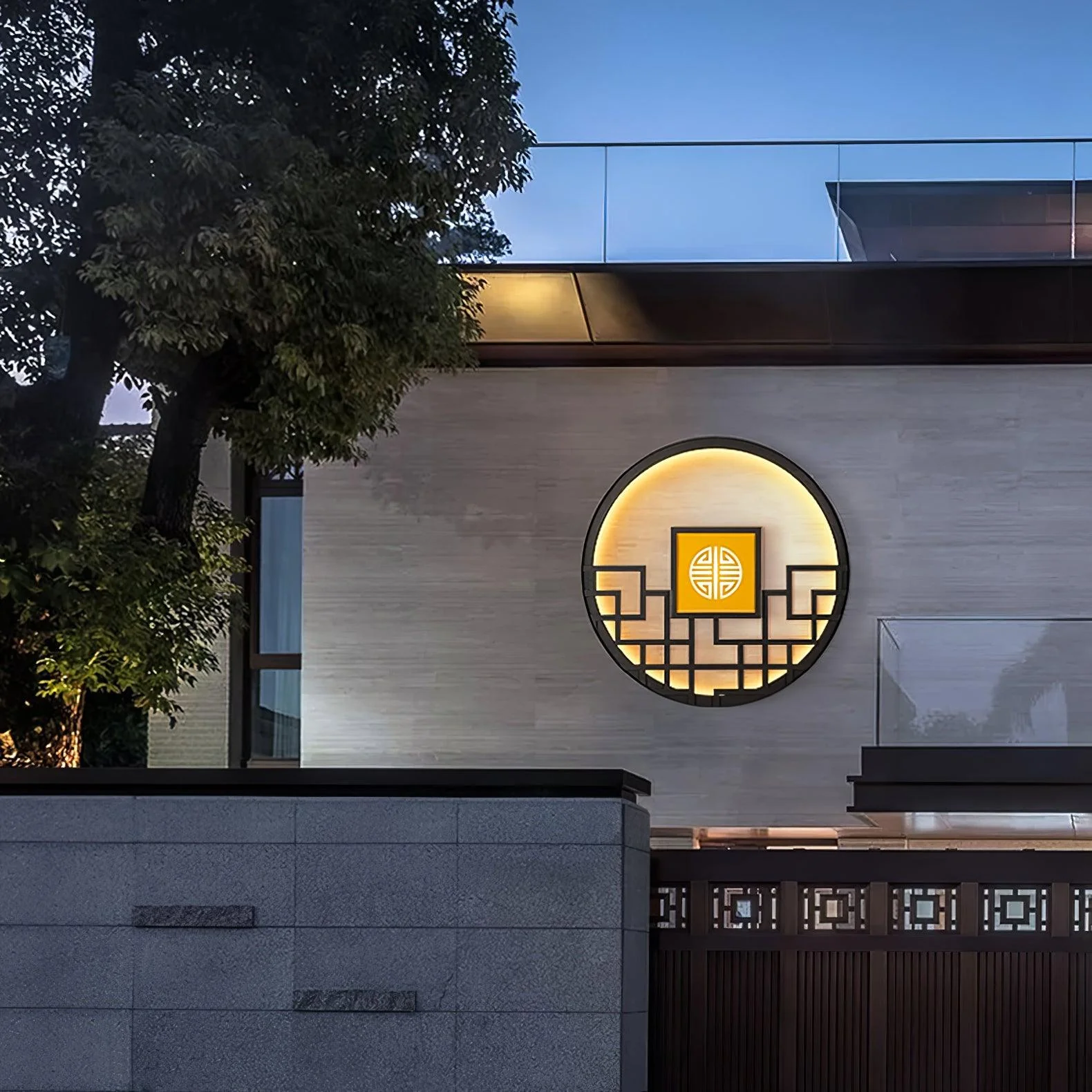 Round Outdoor Wall Light - Image 6