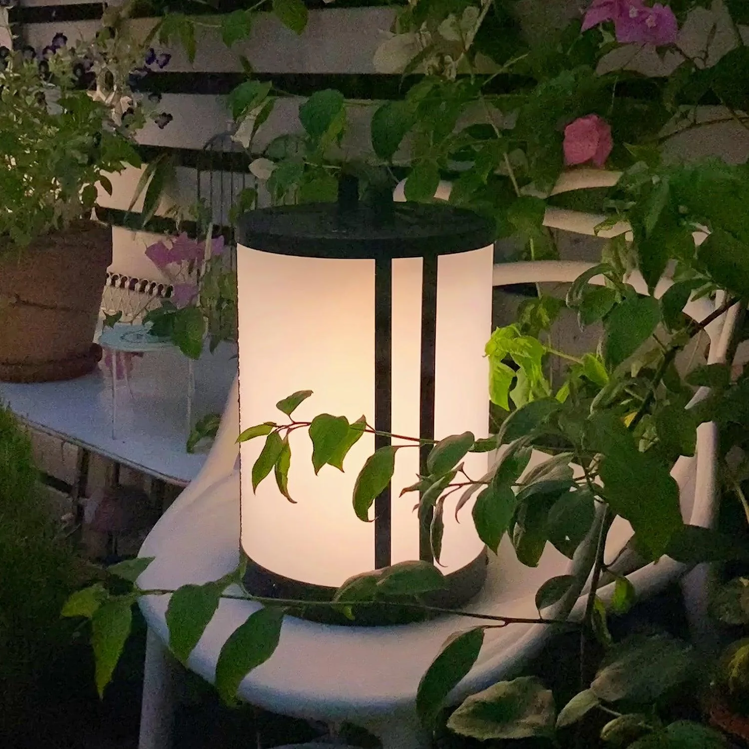 Round Pillar Acrylic Lantern Outdoor Lamp - Image 2