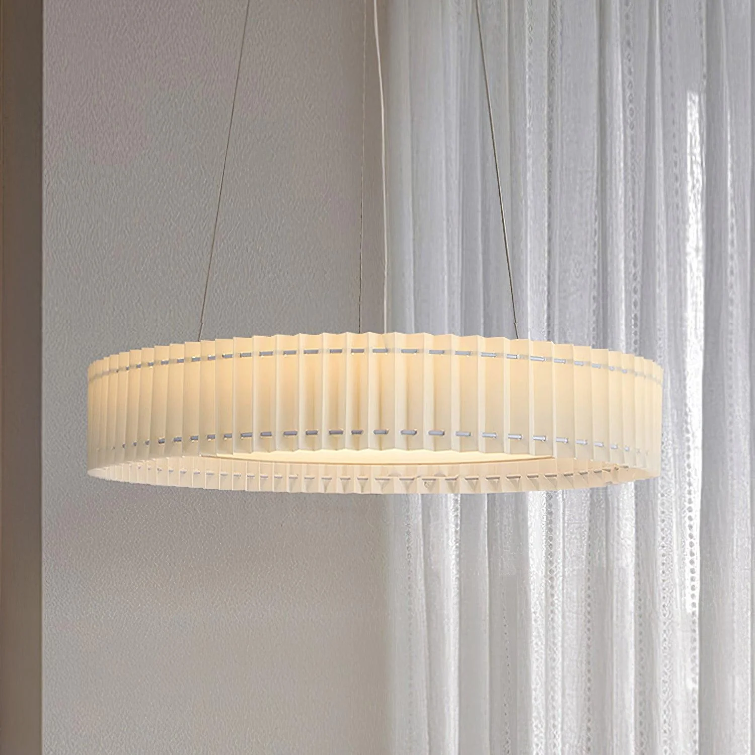 Round Pleated Pendant Lamp - Image 4