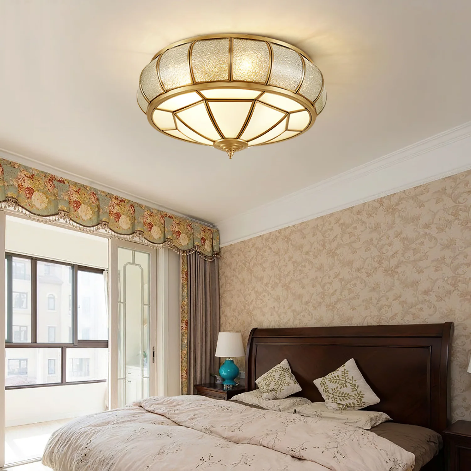 Round Textured Glass Ceiling Light - Image 15