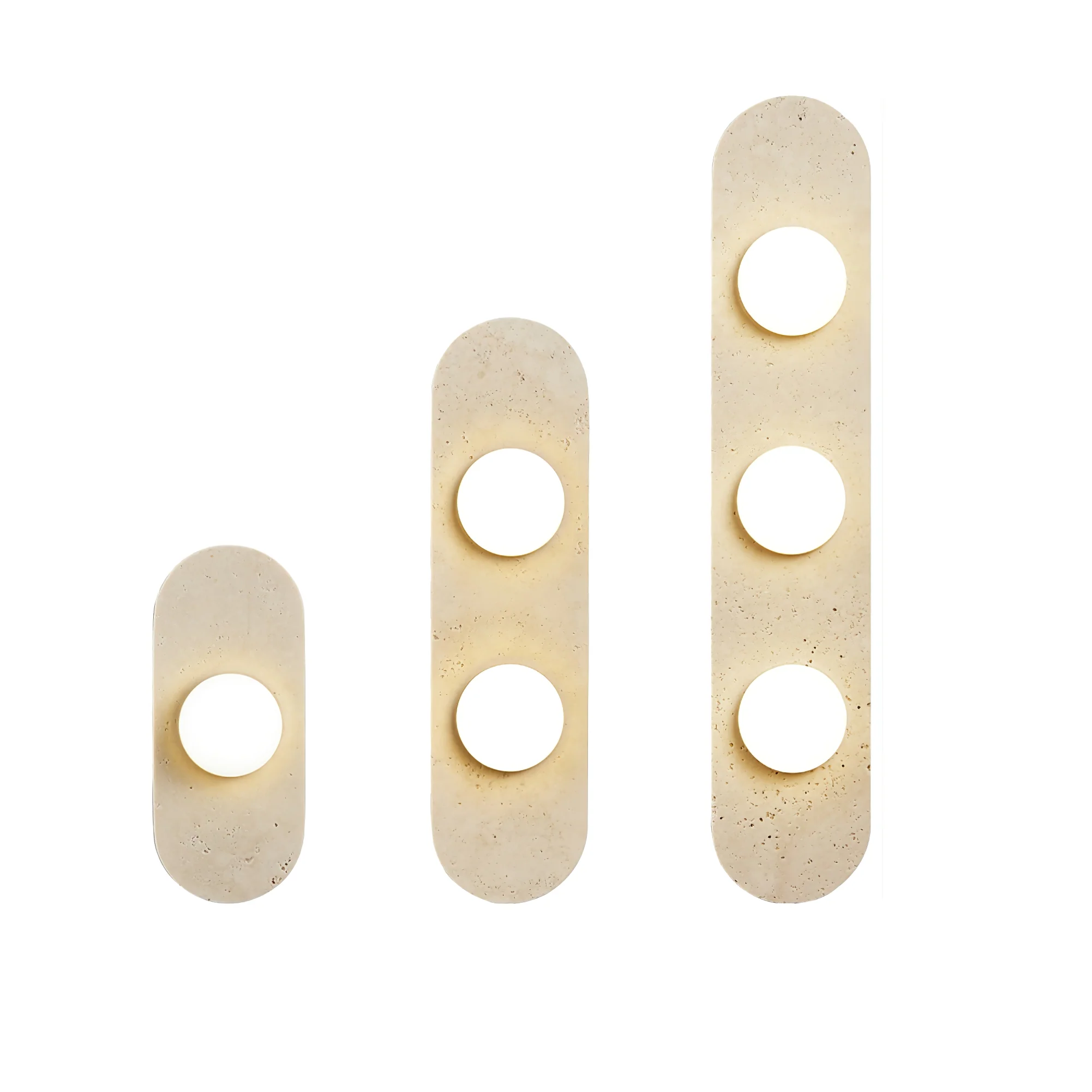 Rounded Travertine Wall Sconce - Image 13