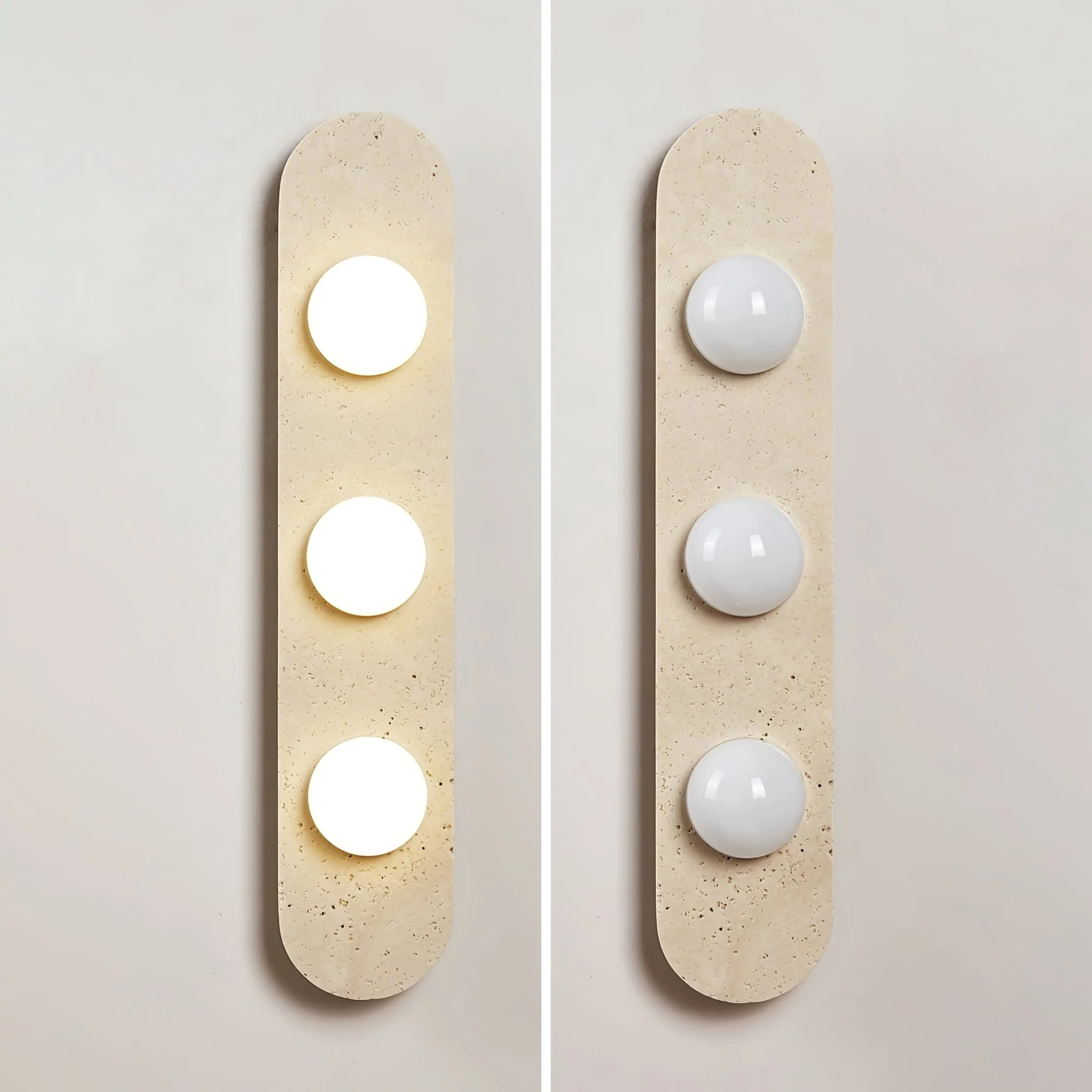Rounded Travertine Wall Sconce - Image 15