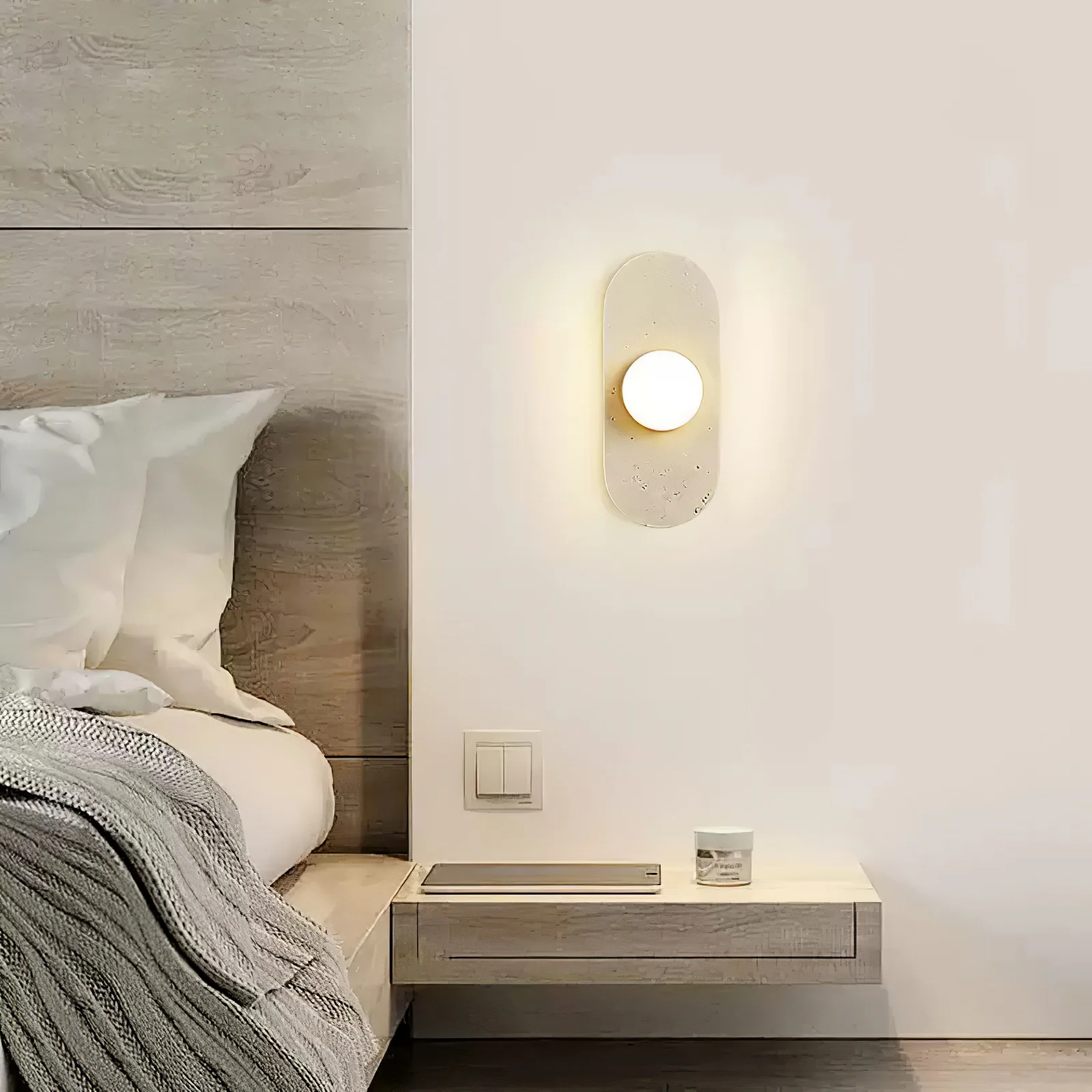 Rounded Travertine Wall Sconce - Image 19