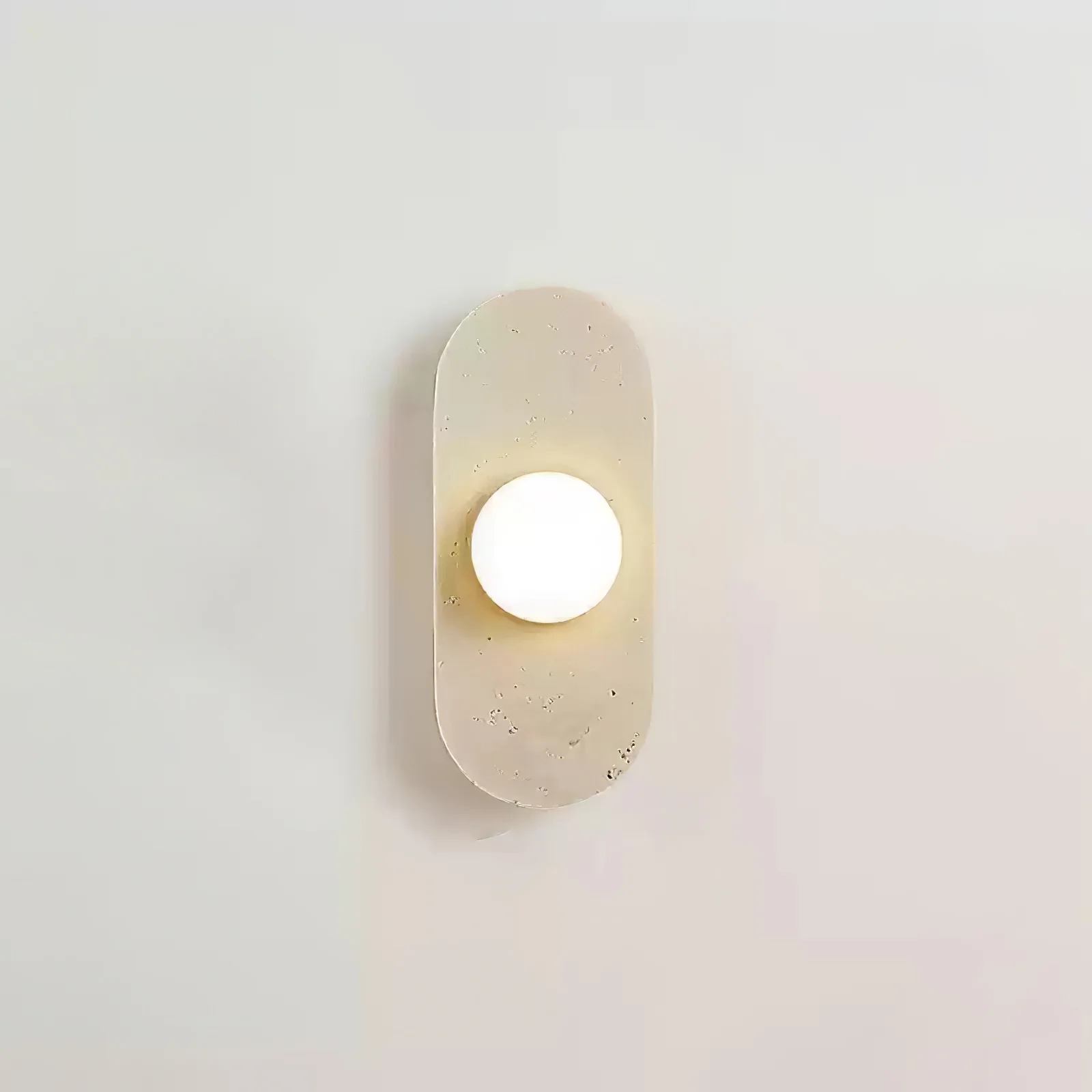Rounded Travertine Wall Sconce - Image 7