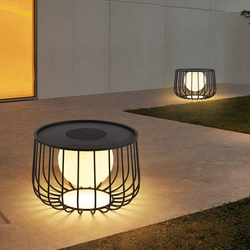 Rowan Cage Solar Lantern Outdoor Lamp - Image 7