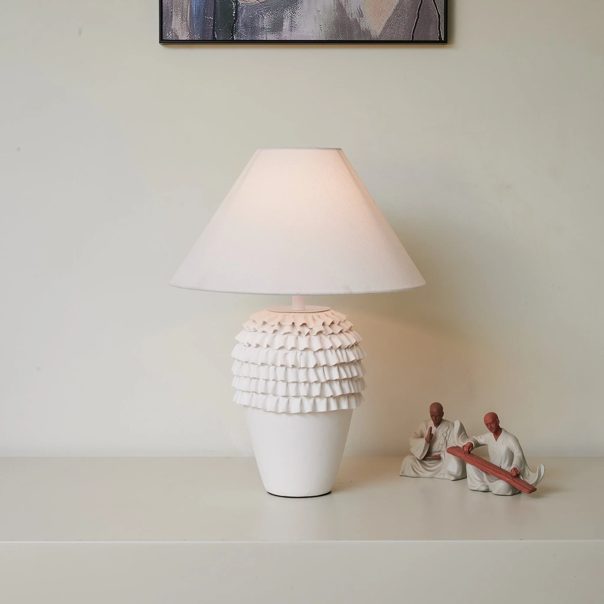 Ruffle Ceramic Table Lamp - Image 2