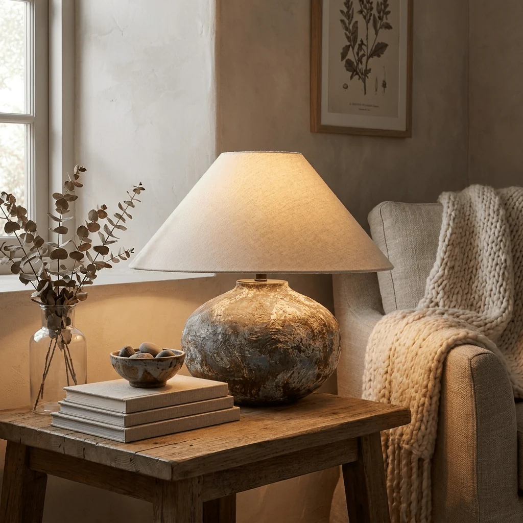 Ruggine Distressed Ceramic Table Lamp - Image 4