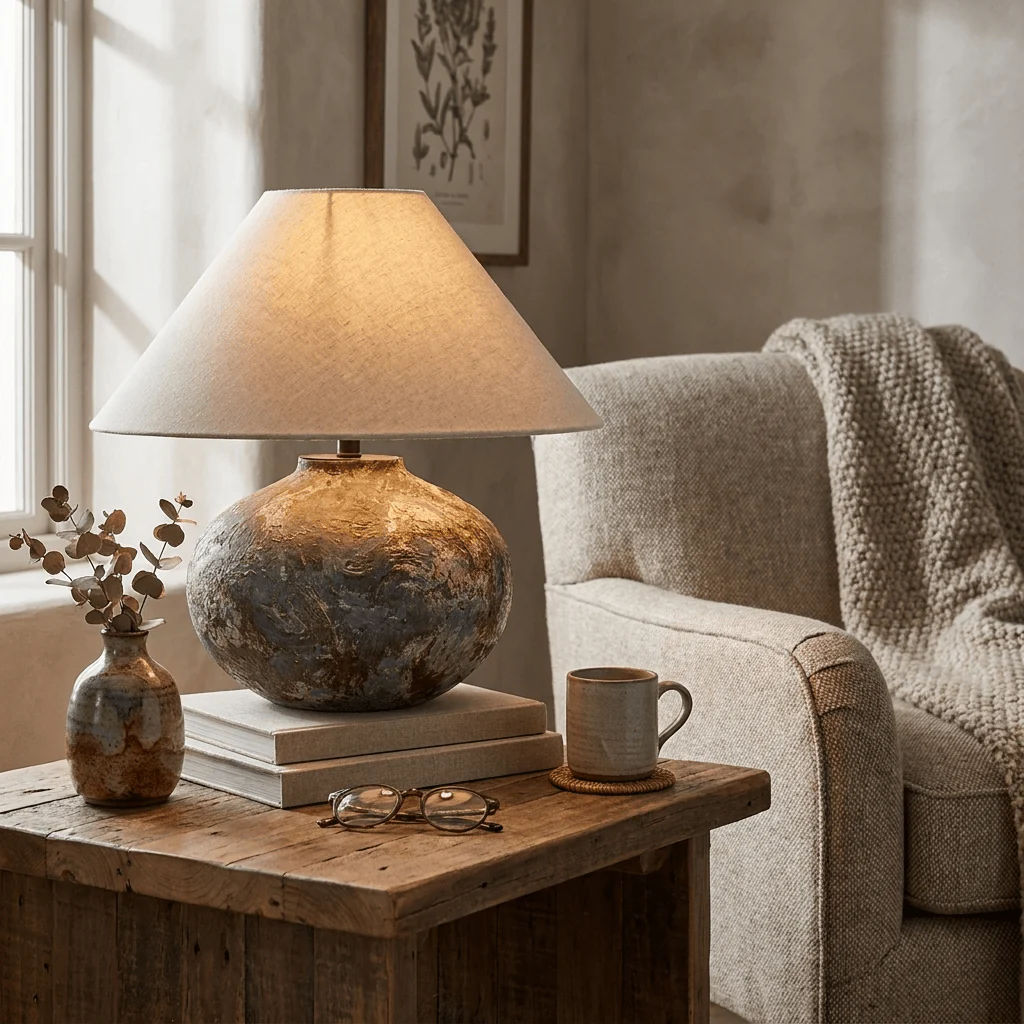 Ruggine Distressed Ceramic Table Lamp - Image 7