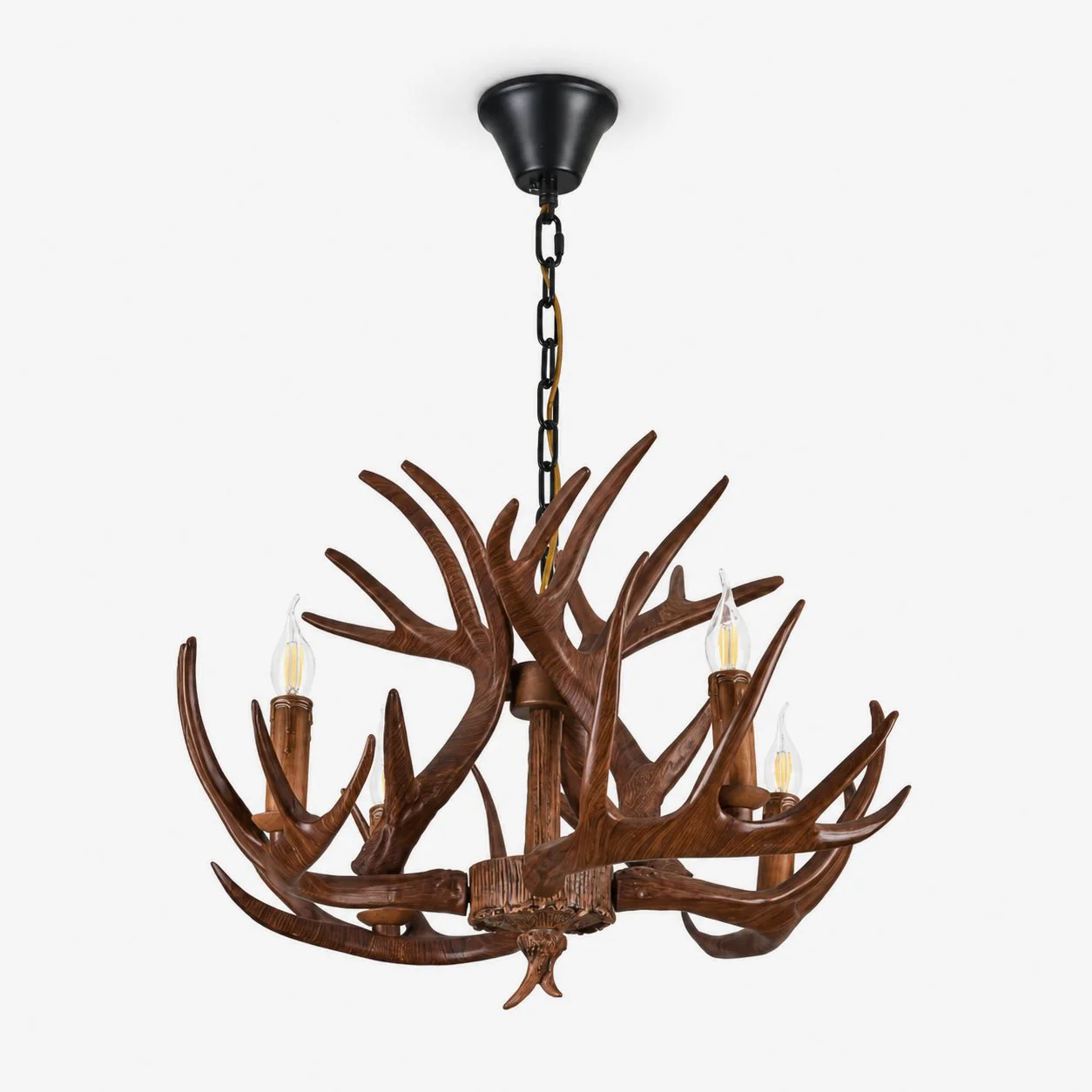 Rustic Antler Lodge Chandelier - Image 8