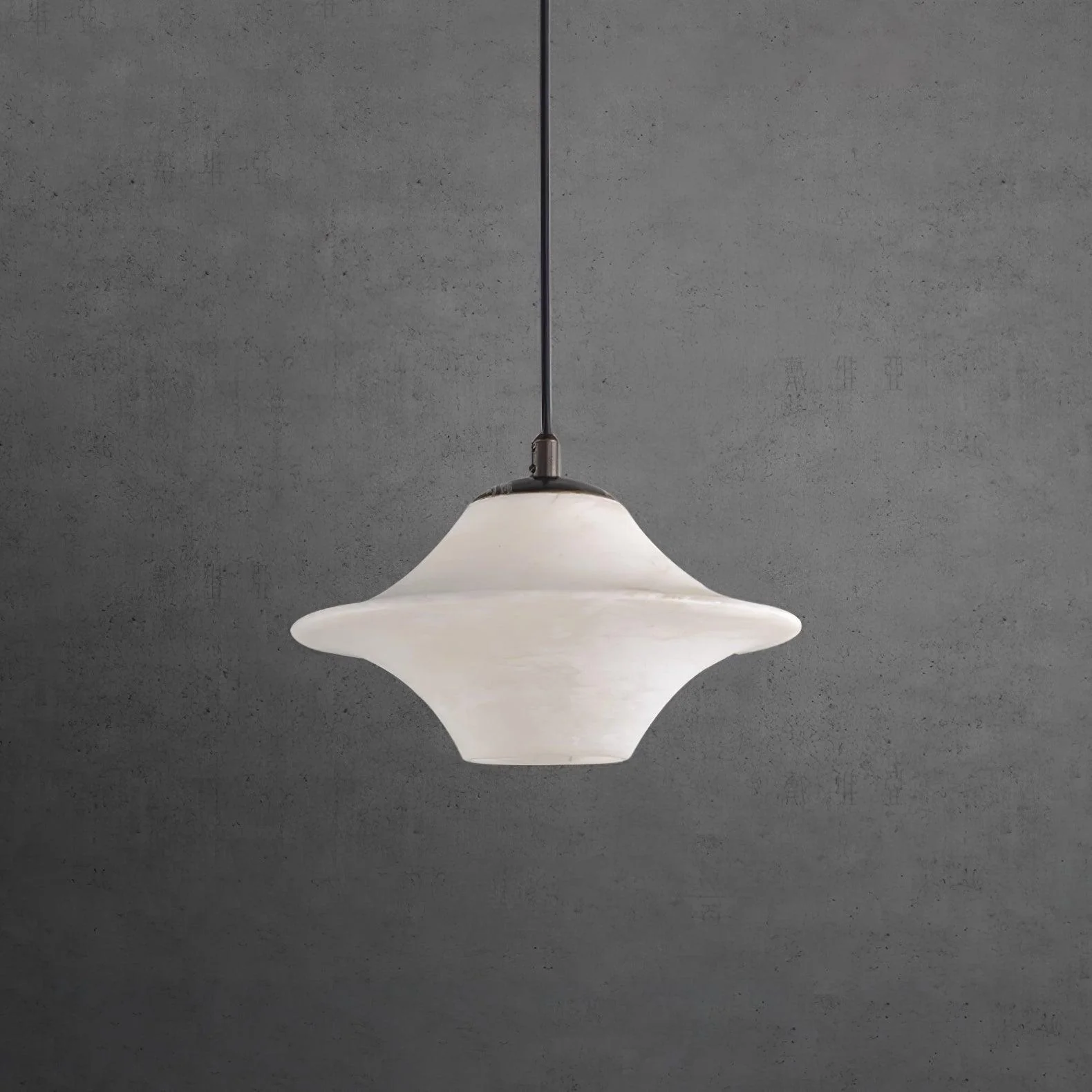 Saucer Alabaster Pendant Light - Image 20