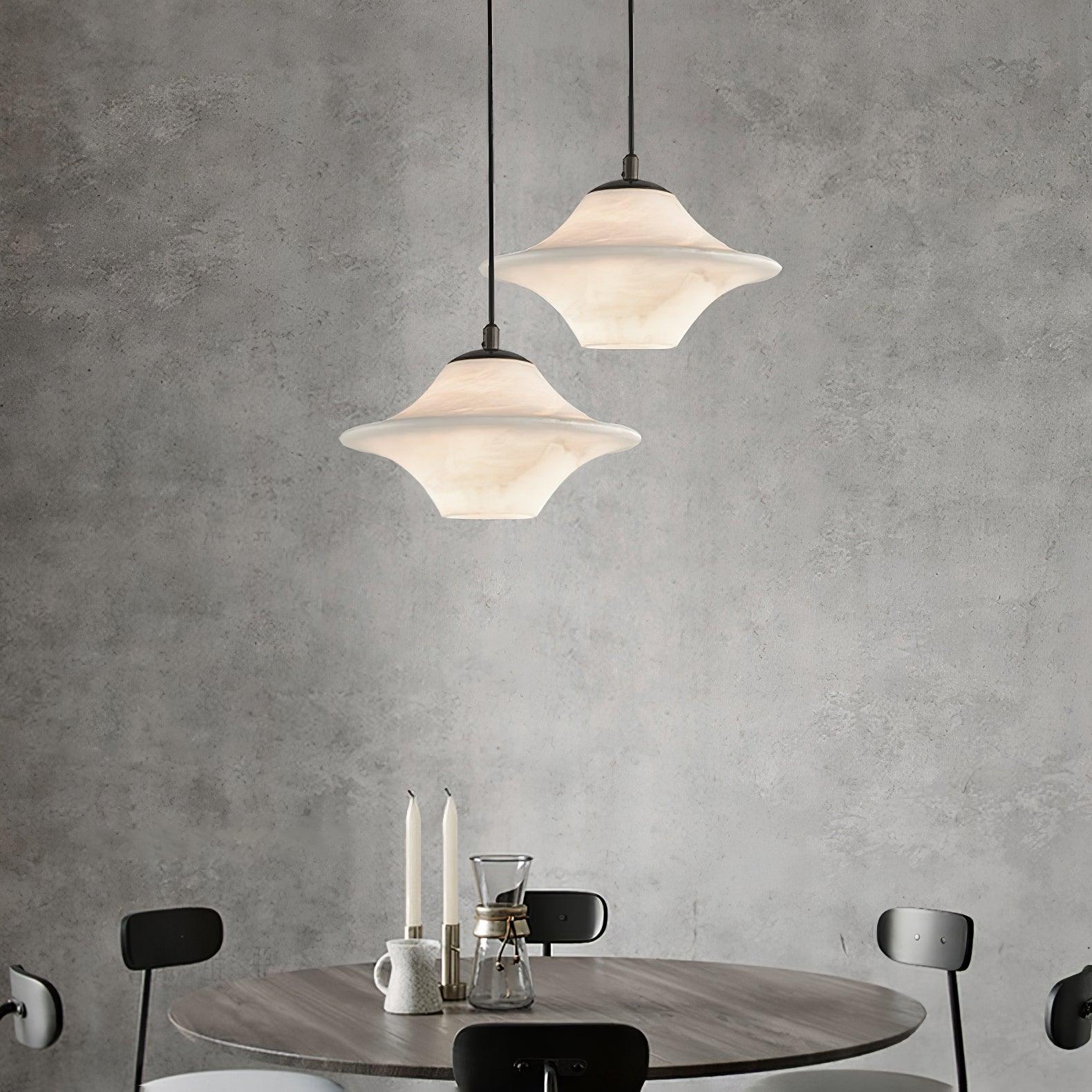 Saucer Alabaster Pendant Light - Image 3
