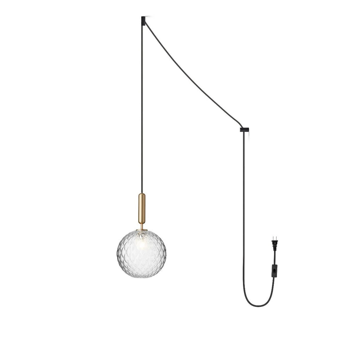 Scandiluxe Brass Pendant Swag Light - Image 14