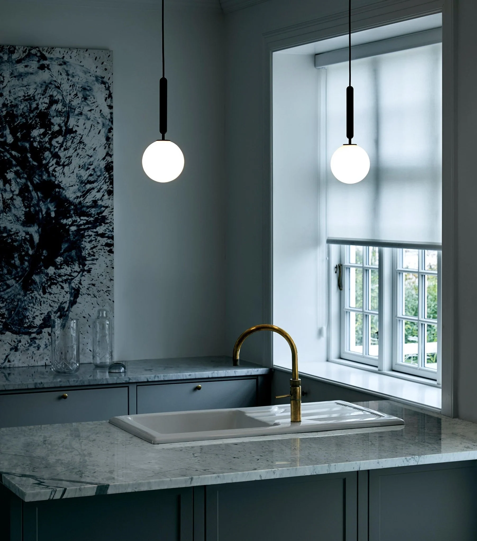 Scandiluxe Brass Pendant Swag Light - Image 24