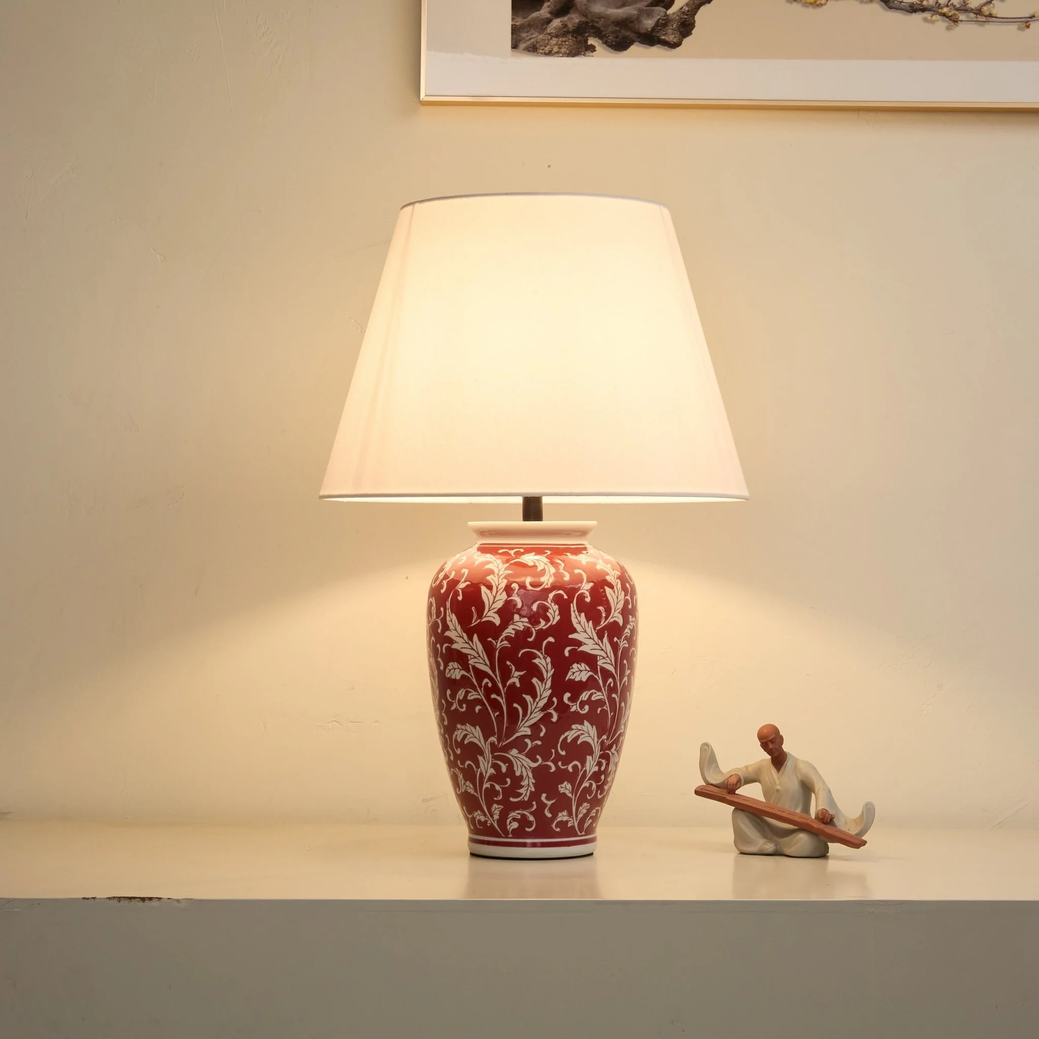 Scarlet Vine Ceramic Table Lamp - Image 2
