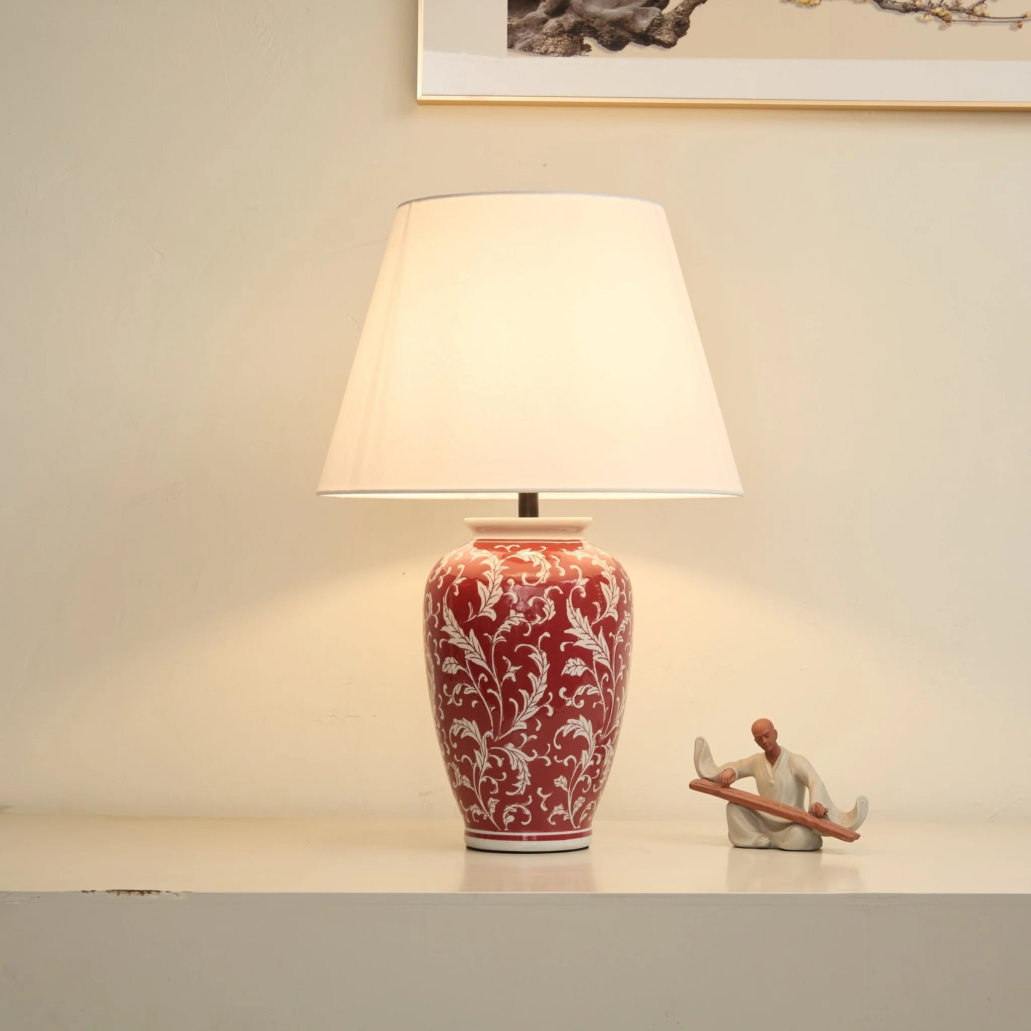 Scarlet Vine Ceramic Table Lamp - Image 3