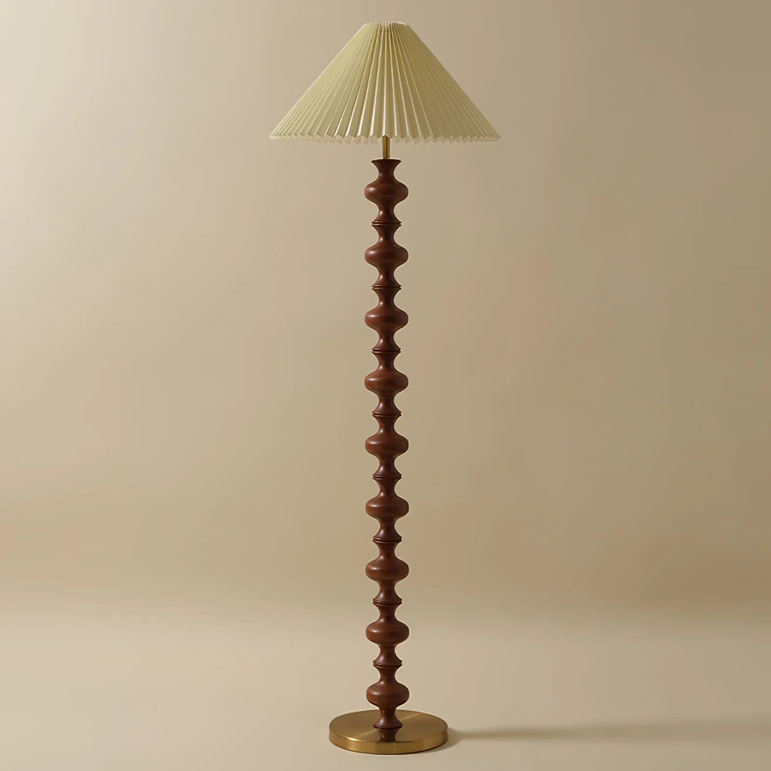 Sculpted Rhythm Wood Floor Lamp - Image 7