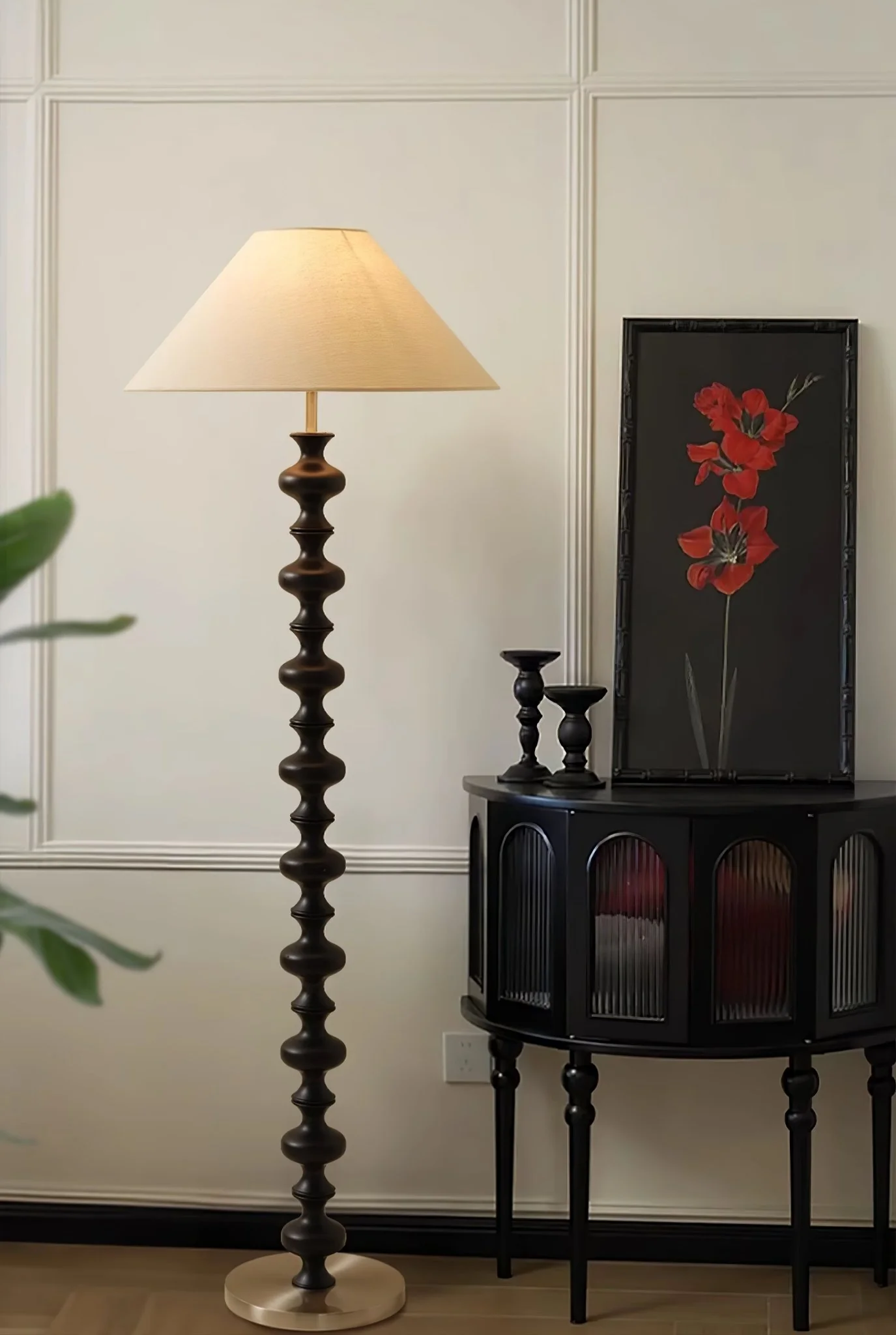 Sculpted Rhythm Wood Floor Lamp - Image 9