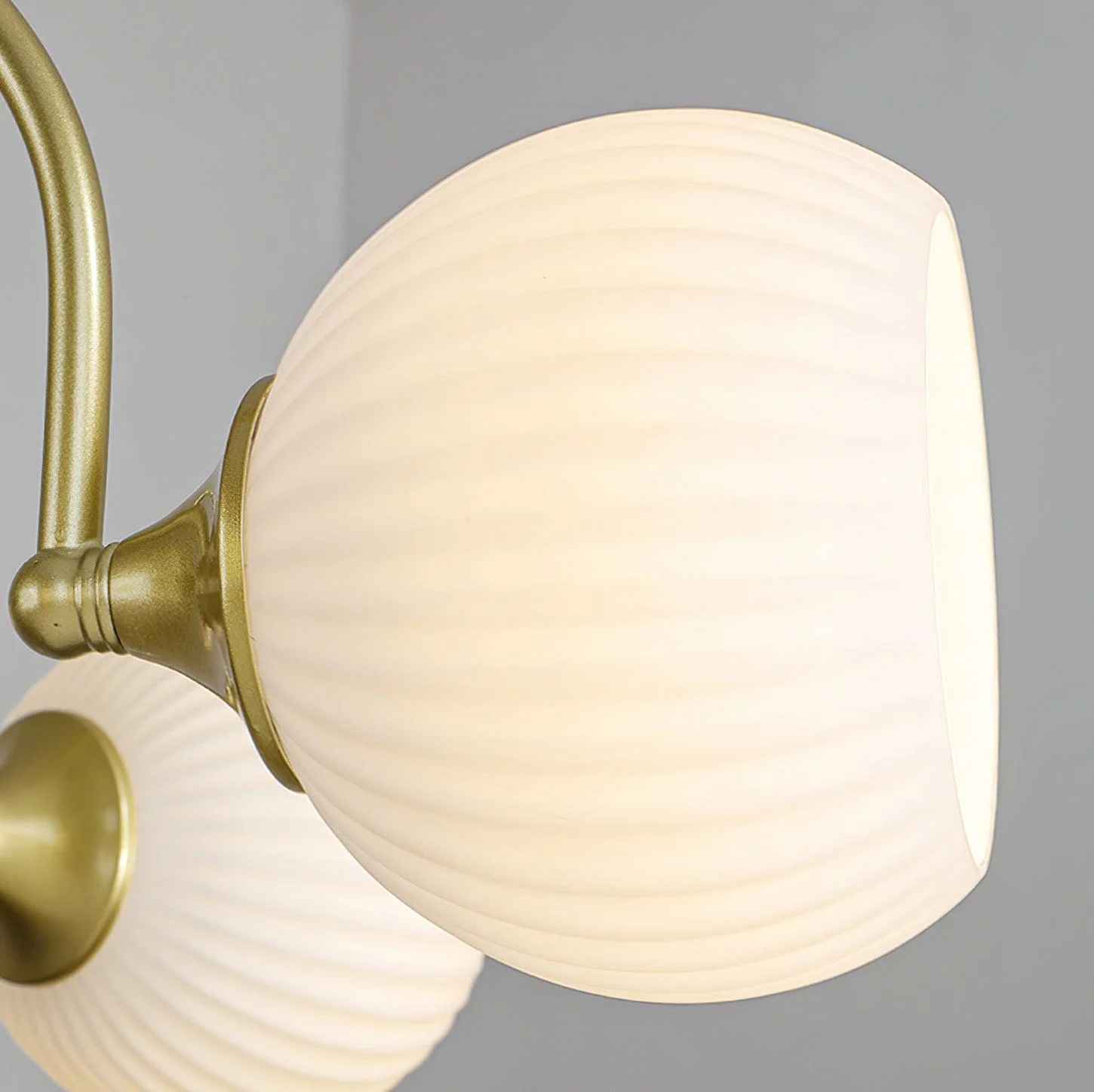 Sculptural Glass Ribbed Chandelier - Image 48