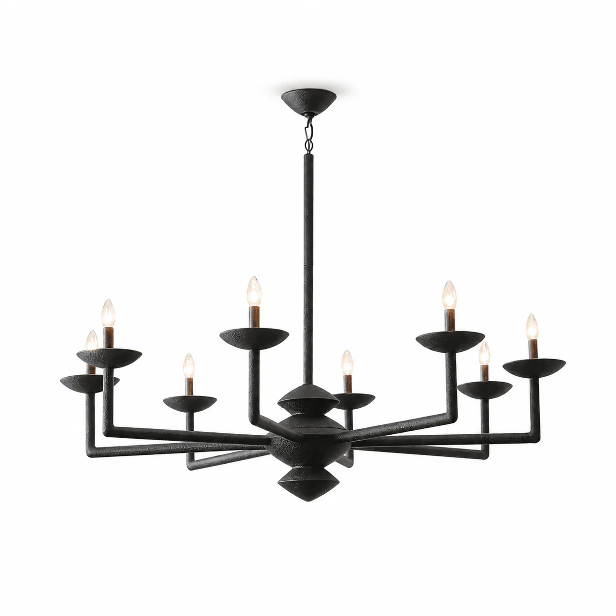 Sculptural Plaster Candelabra Chandelier - Image 11
