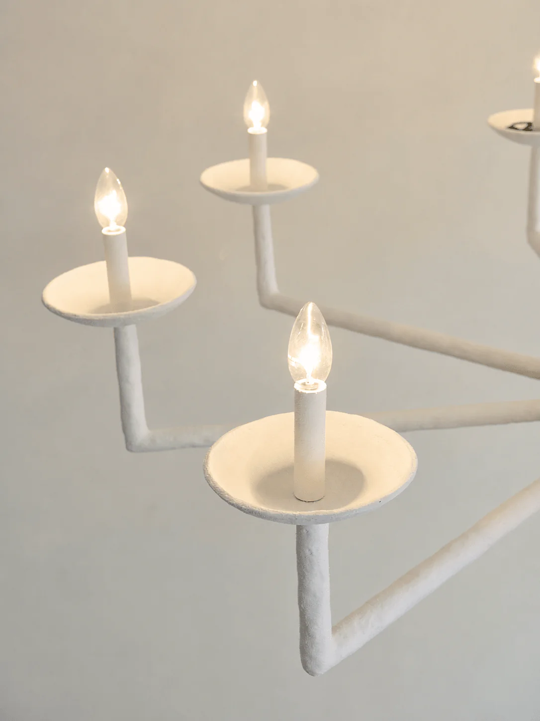 Sculptural Plaster Candelabra Chandelier - Image 15
