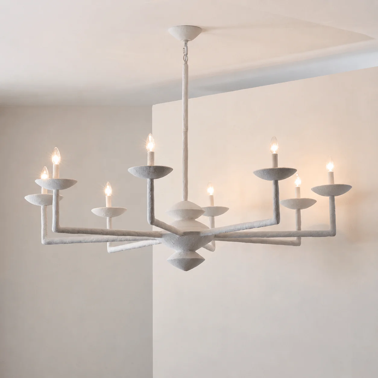 Sculptural Plaster Candelabra Chandelier - Image 16