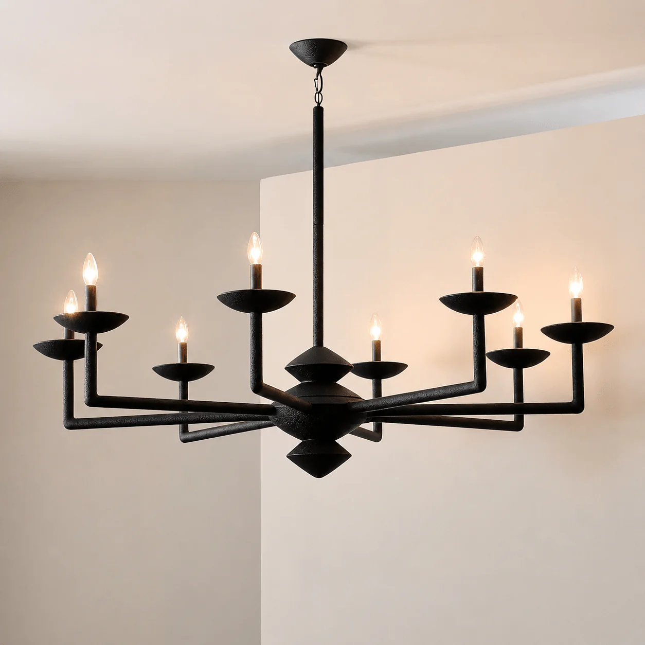 Sculptural Plaster Candelabra Chandelier - Image 17