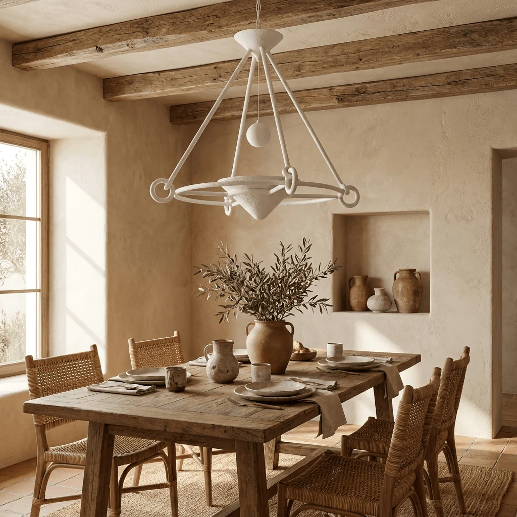 Sculptural Plaster Chandelier - Image 2