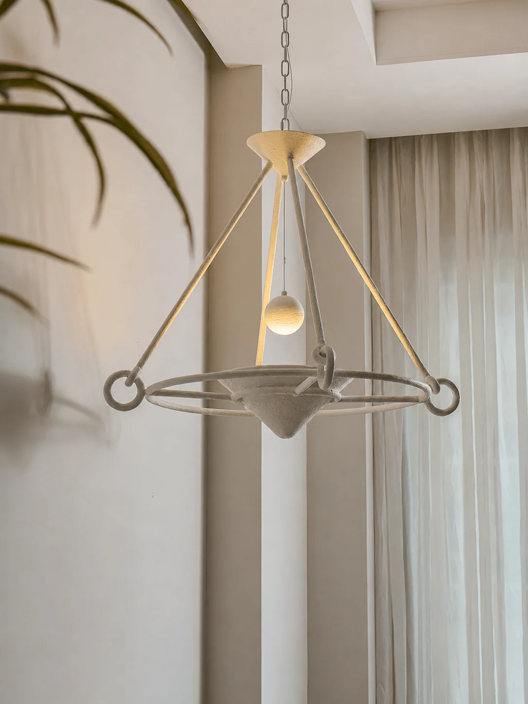 Sculptural Plaster Chandelier - Image 9