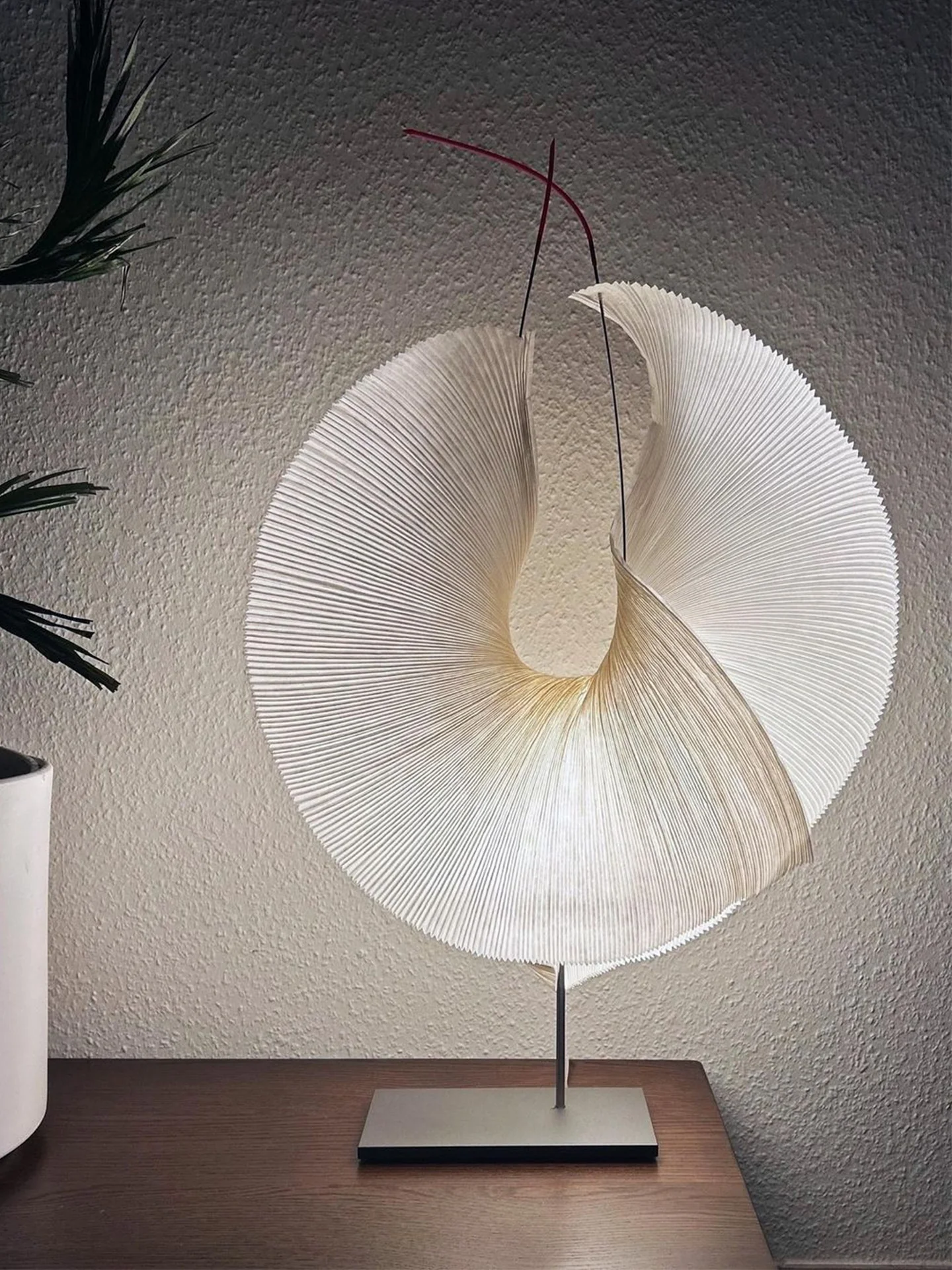 Sculptural Pleated Paper Lamp - Image 6