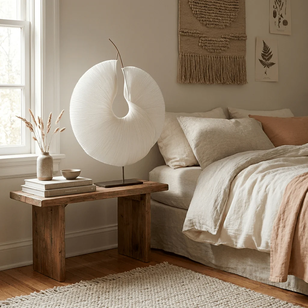 Sculptural Pleated Paper Lamp - Image 8
