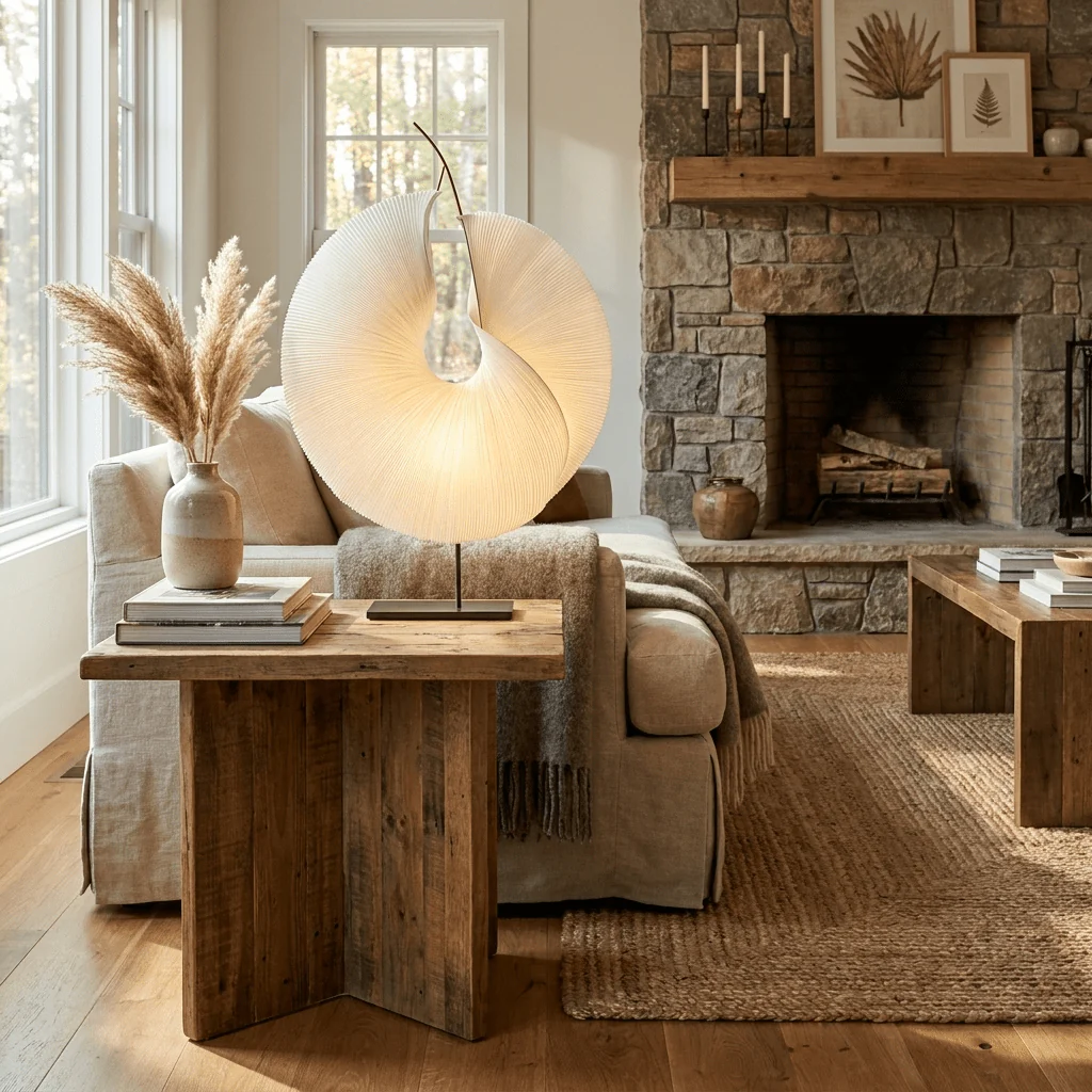 Sculptural Pleated Paper Lamp - Image 9