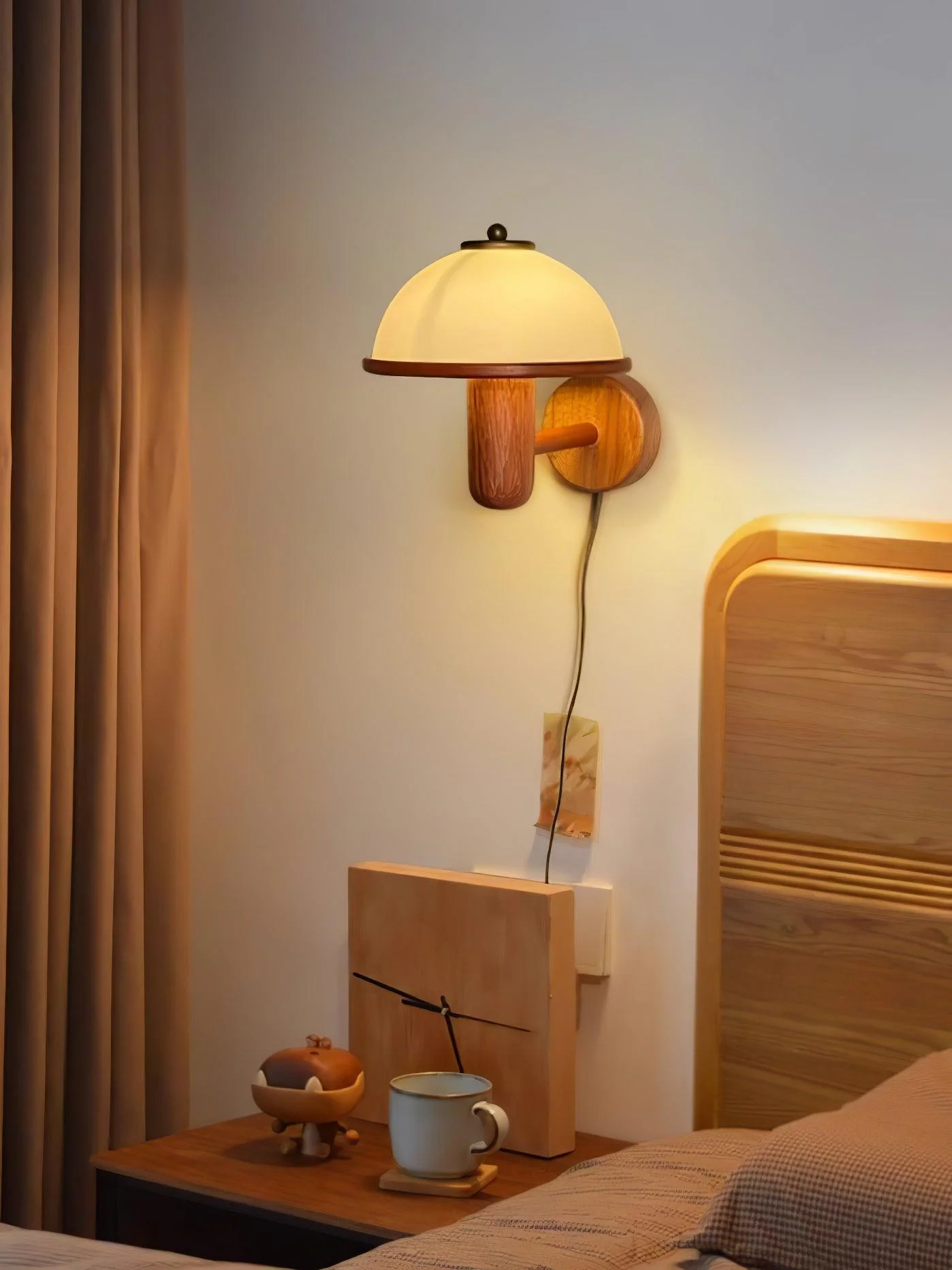 Mushroom Wood Wall Lamp - Image 32
