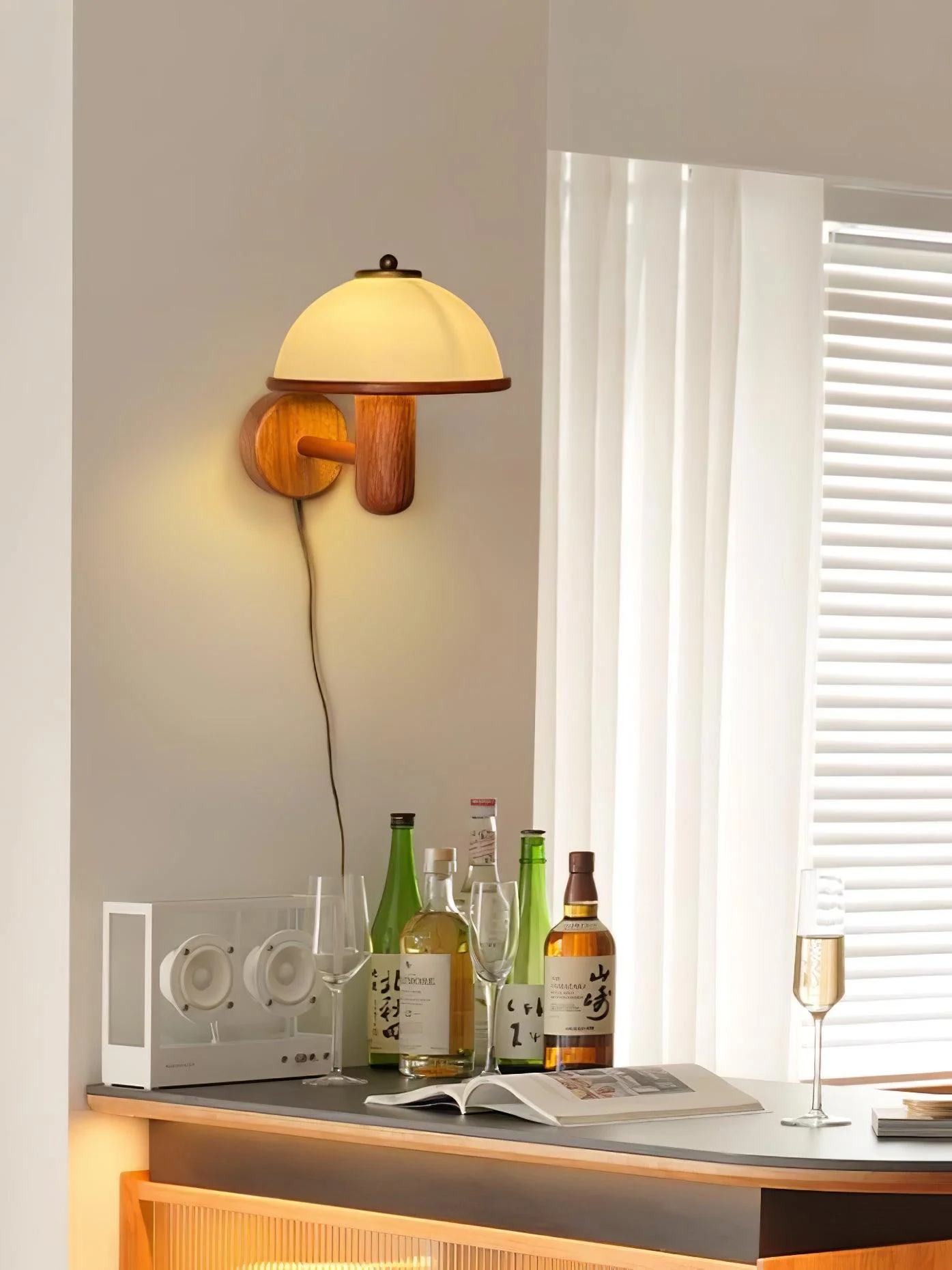 Mushroom Wood Wall Lamp - Image 33