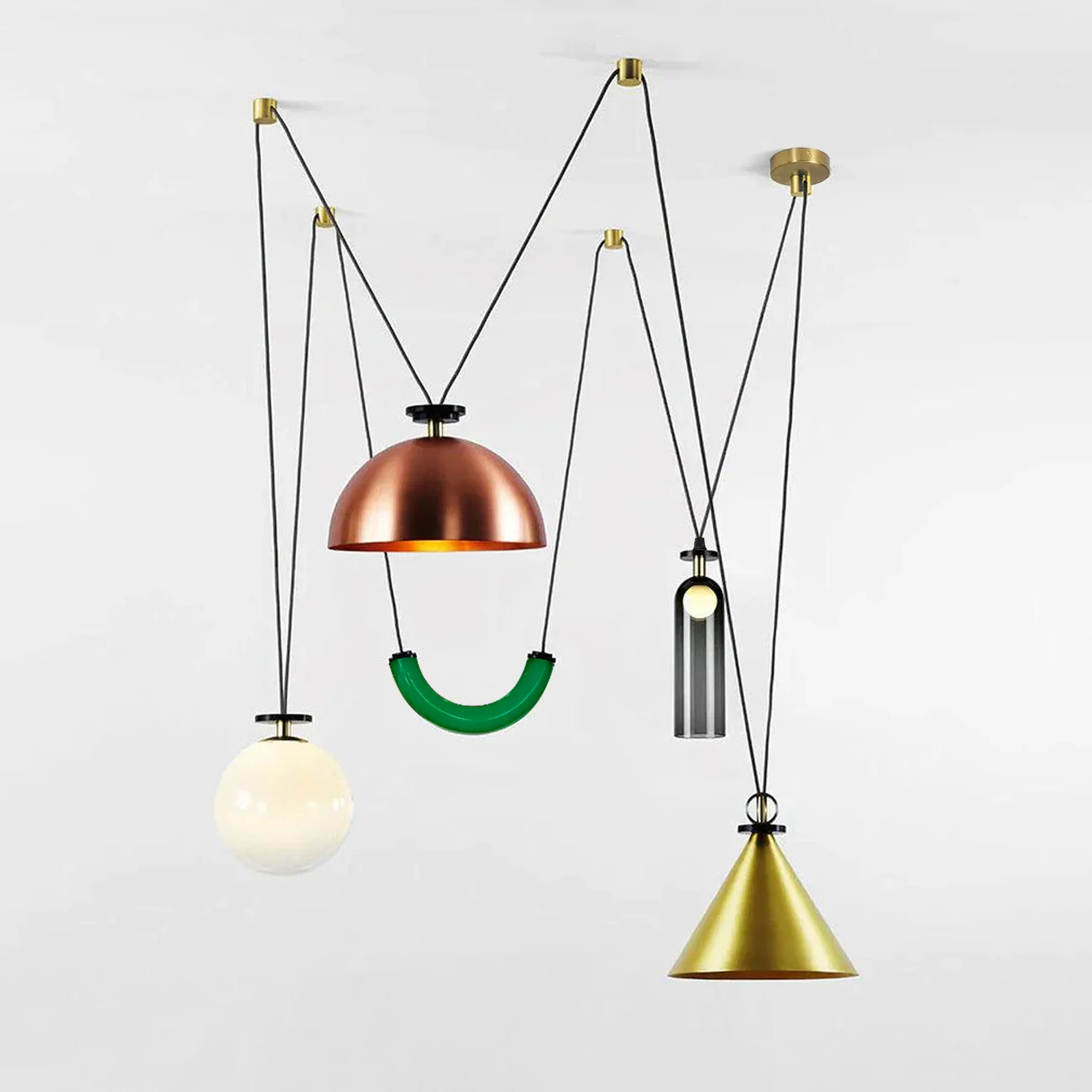 Geometric Shape Art Modern Chandelier - Image 48