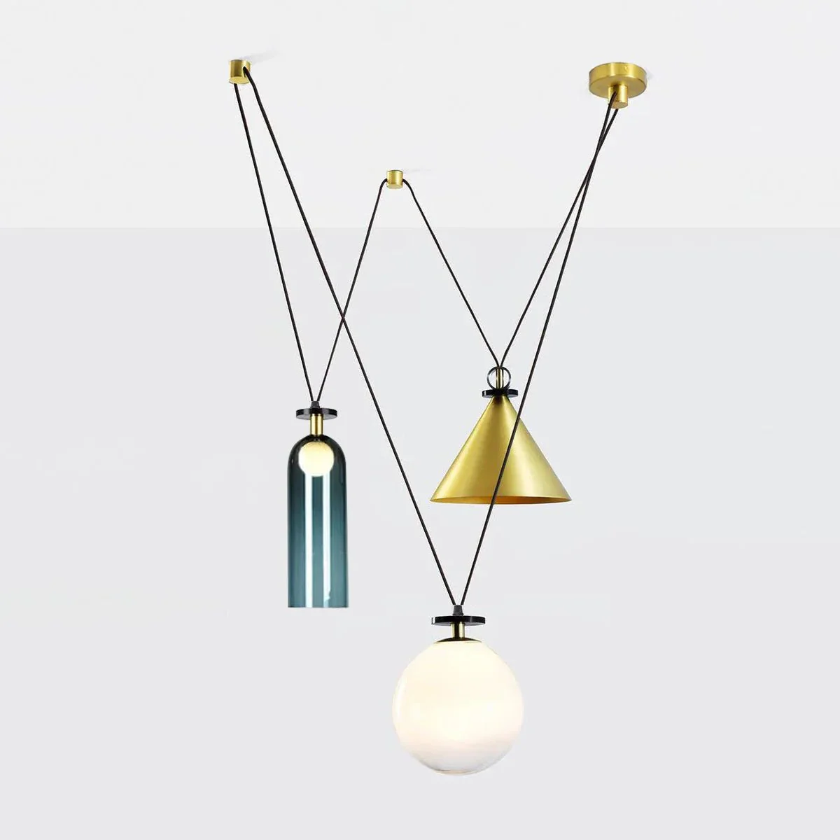 Geometric Shape Art Modern Chandelier - Image 52