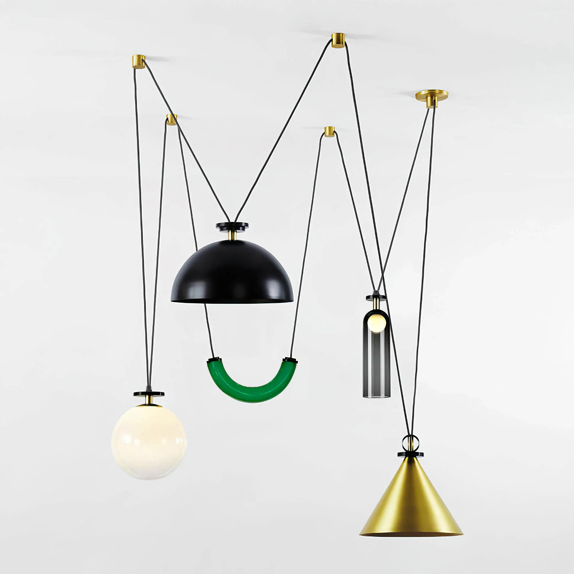 Geometric Shape Art Modern Chandelier - Image 55