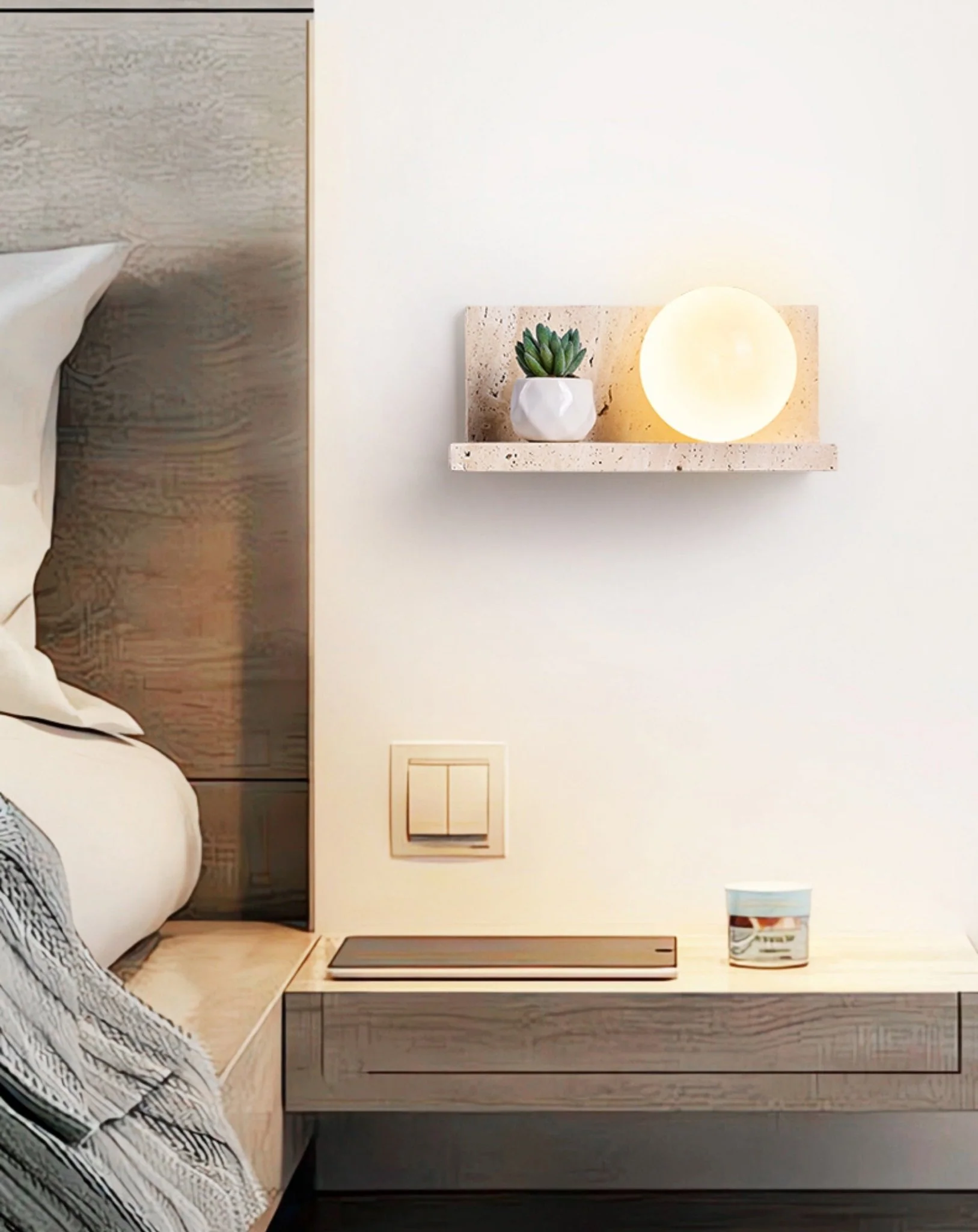 Shelf Travertine Sconce - Image 11