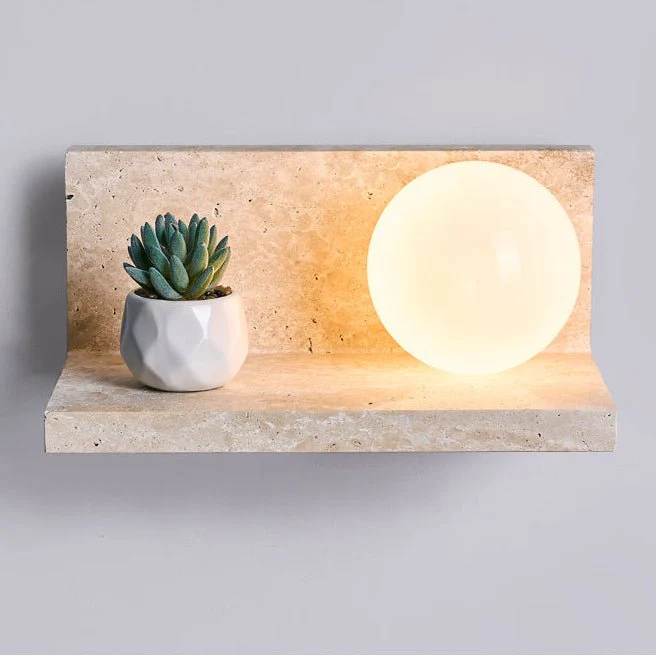 Shelf Travertine Sconce - Image 12