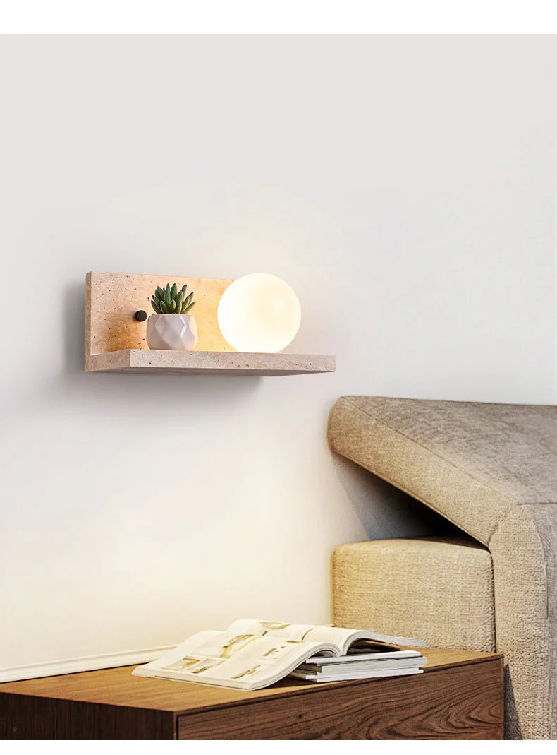 Shelf Travertine Sconce - Image 13